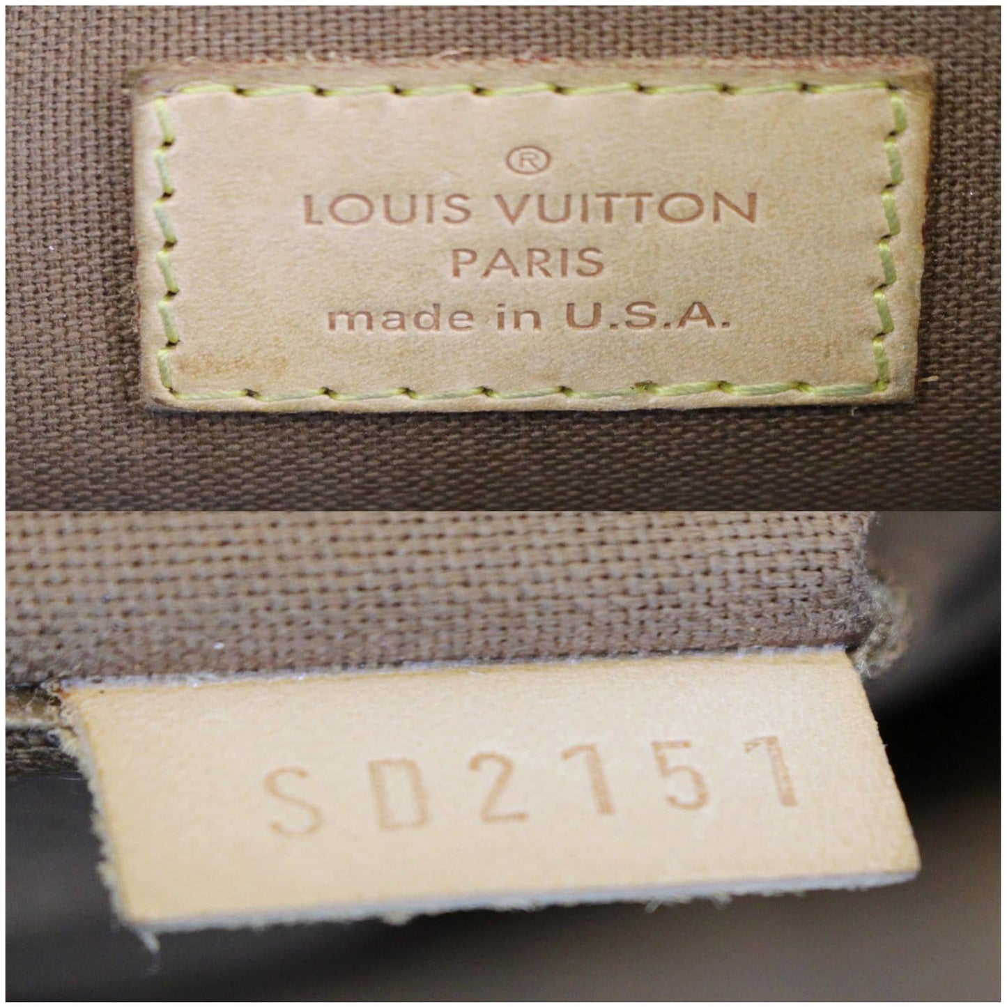 LOUIS VUITTON Thames PM Monogram Canvas Shoulder Bag Brown