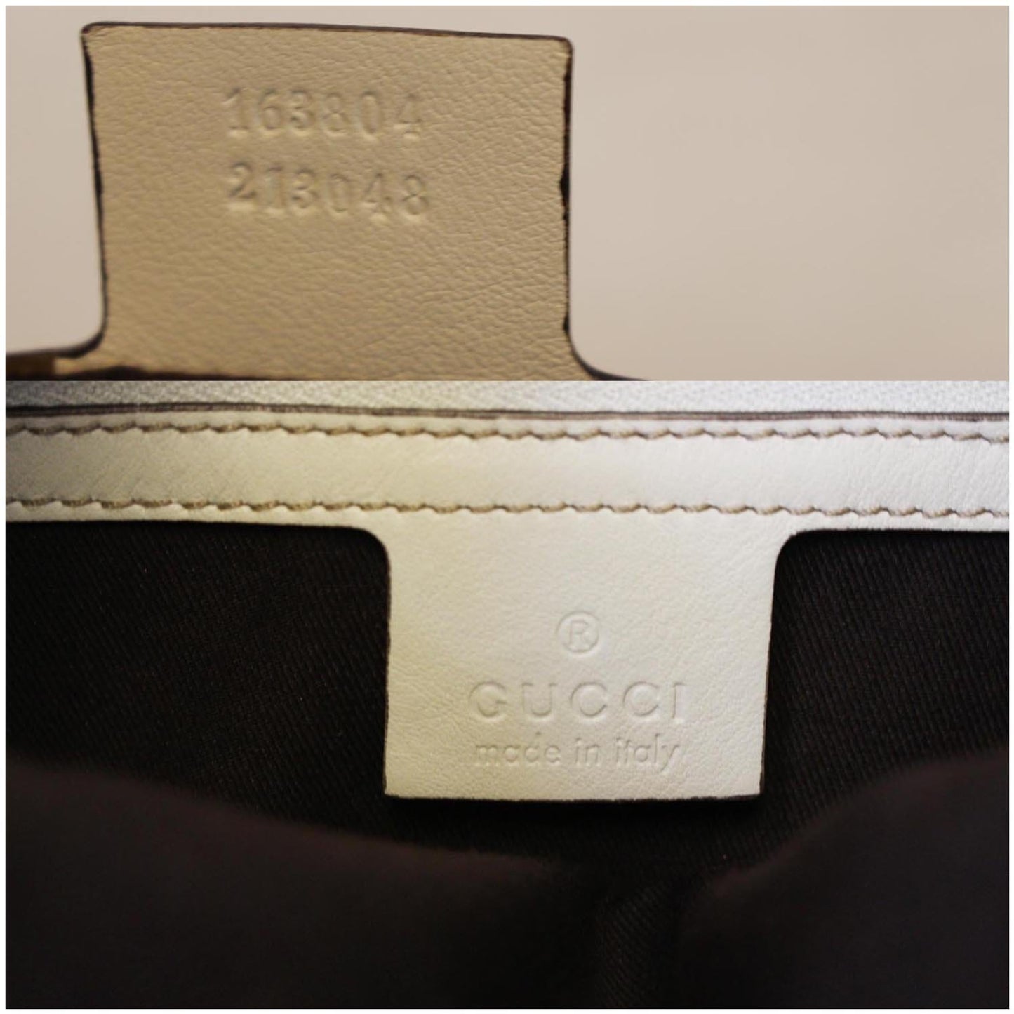 GUCCI 85th Anniversary Horsebit Leather Hobo Bag White 163804