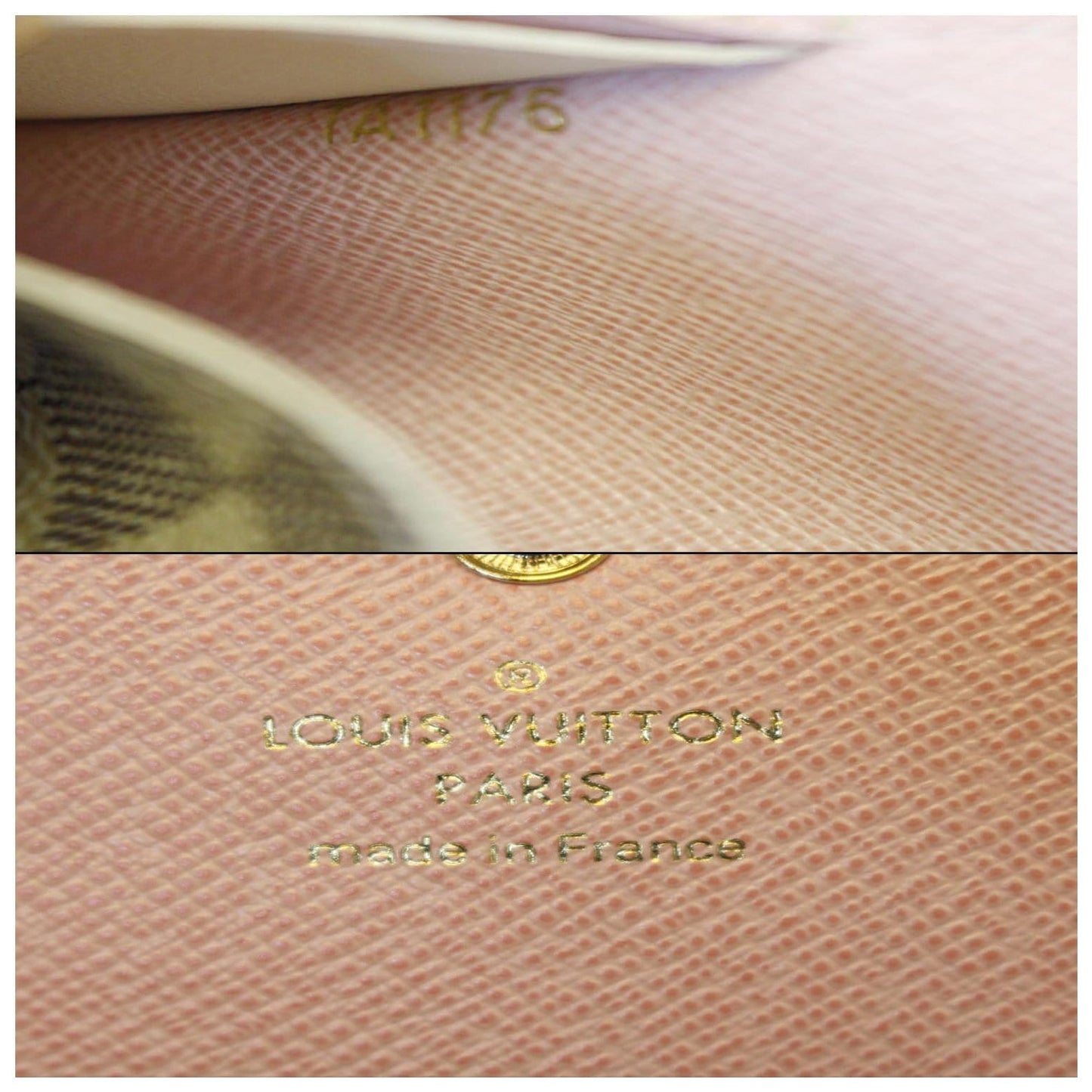 LOUIS VUITTON Emilie Damier Azur Wallet Rose Ballerine