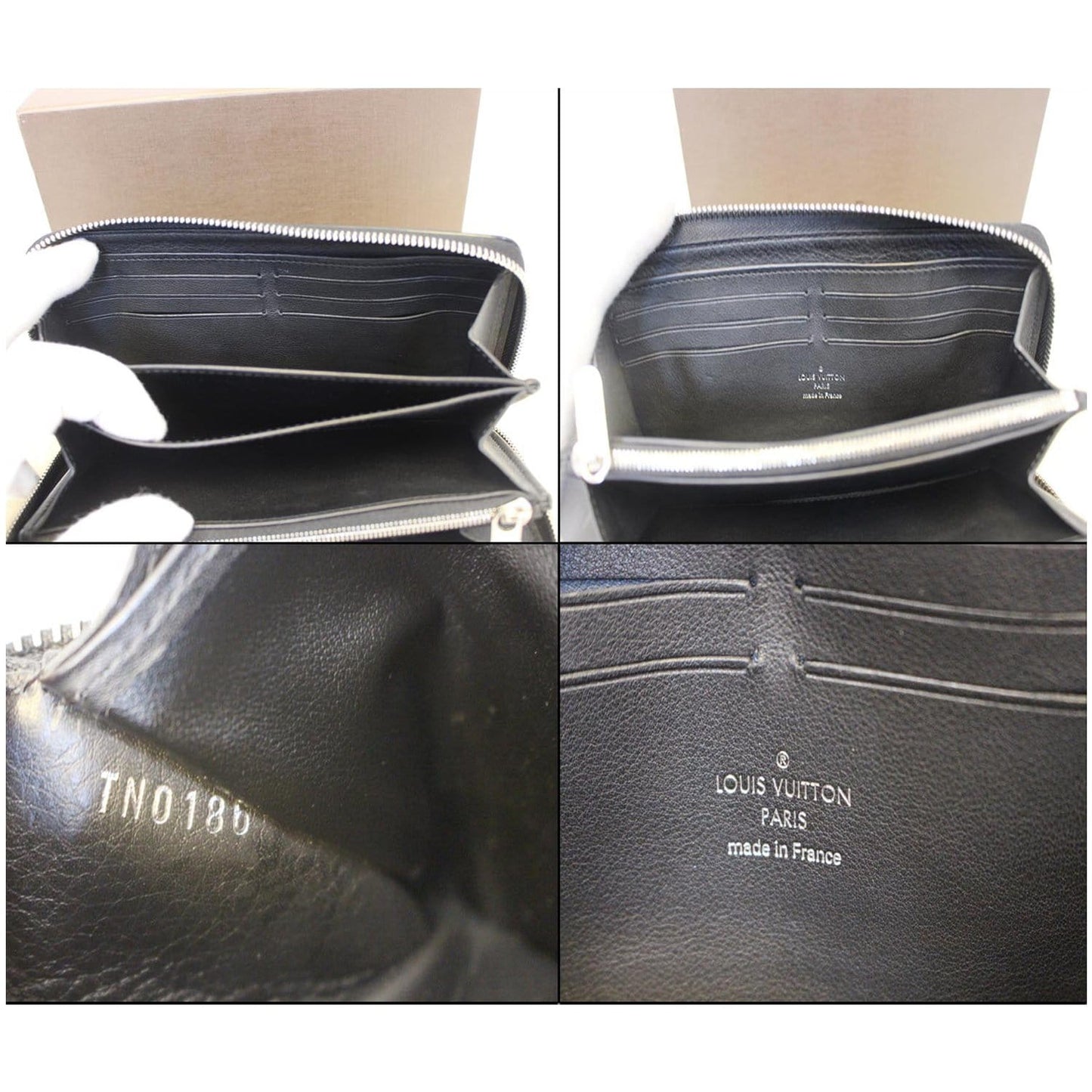 LOUIS VUITTON Mahina Zippy Wallet Noir Black