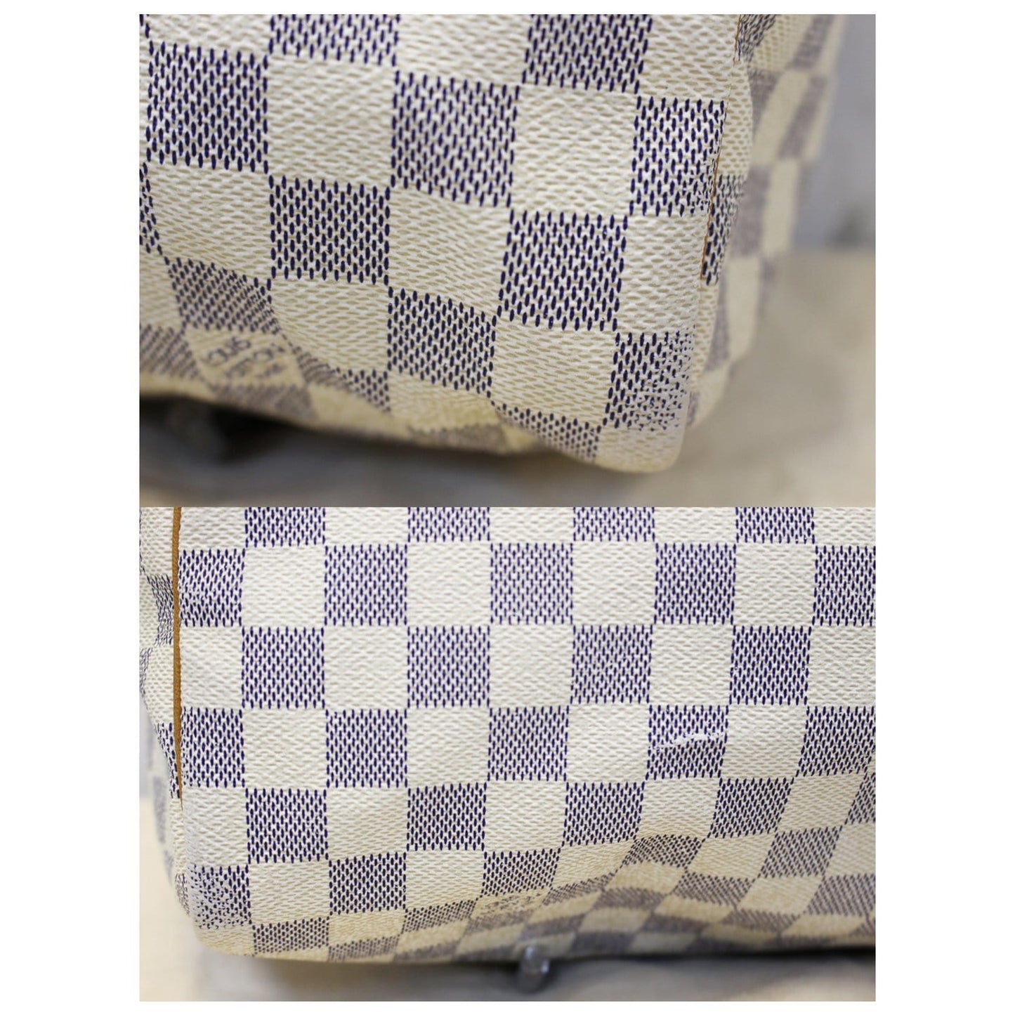 LOUIS VUITTON Speedy 30 Damier Azur Satchel Handbag