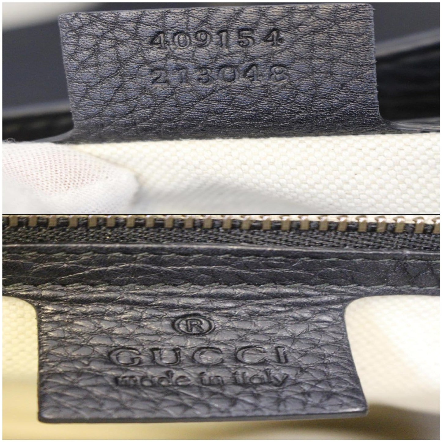 GUCCI GG Marmont Calfskin Leather Shoulder Bag 409154 Black