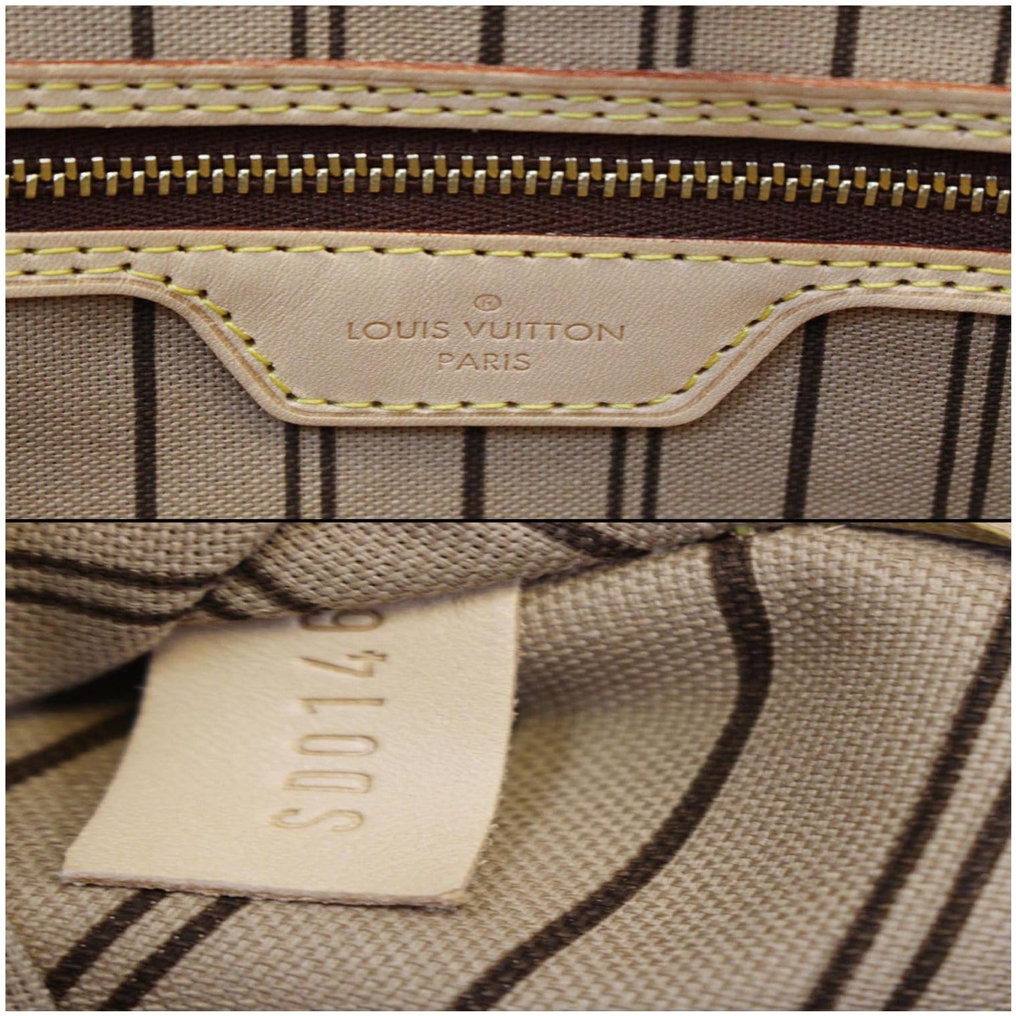 LOUIS VUITTON Neverfull MM Monogram Canvas Tote Shoulder Bag Brown