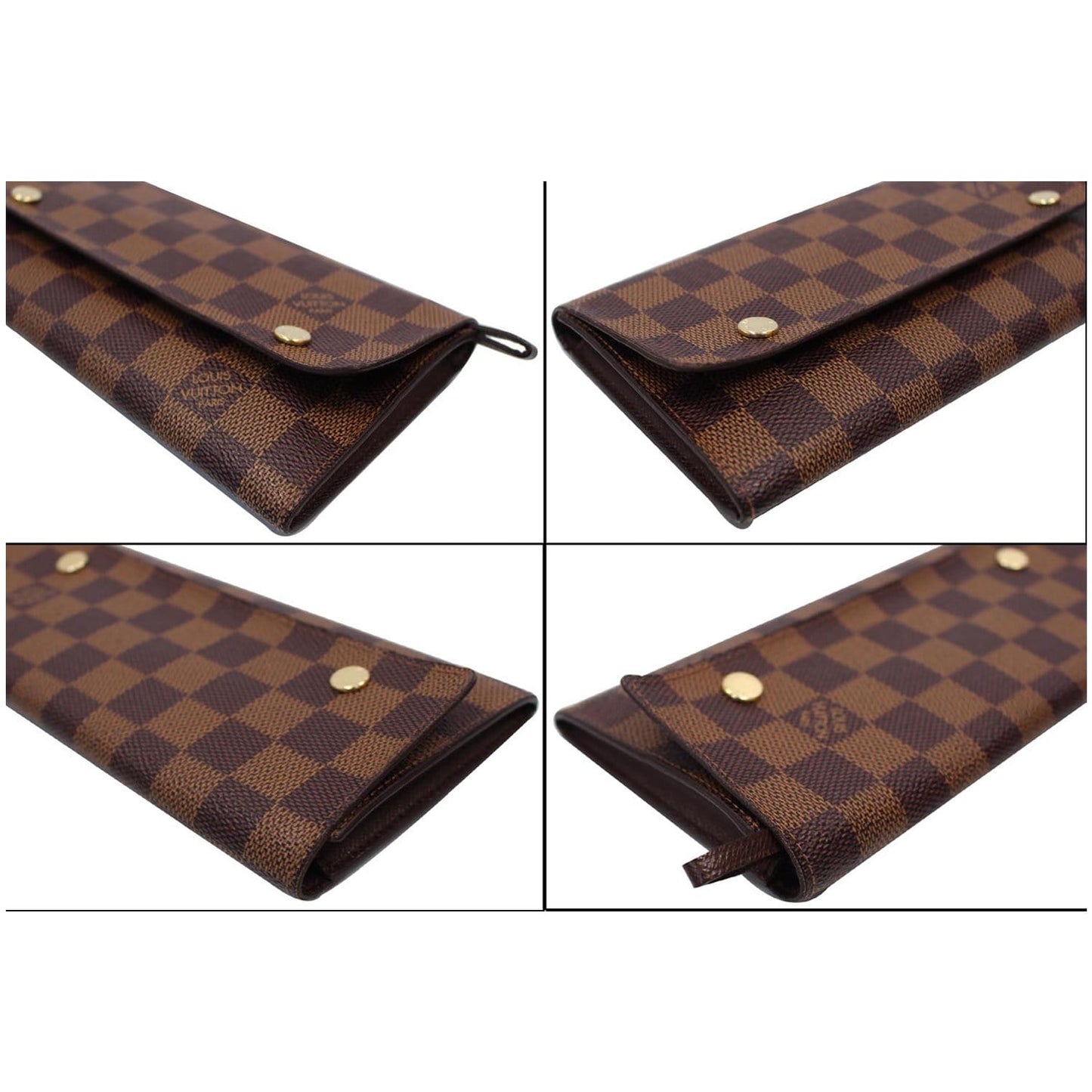 LOUIS VUITTON Modulable Damier Ebene Portefeuille Long Wallet Brown