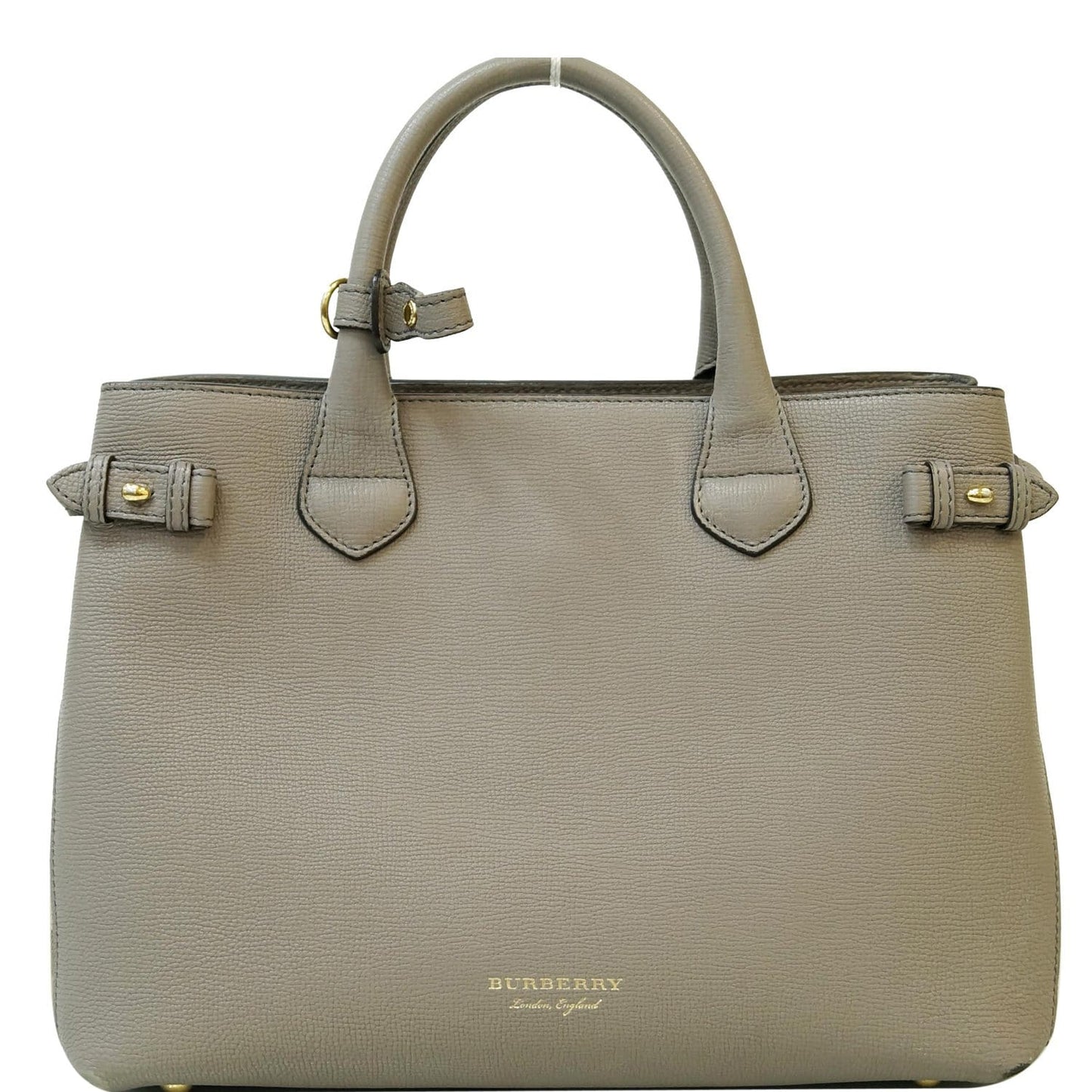 BURBERRY House Check Medium Banner Tote Bag Taupe