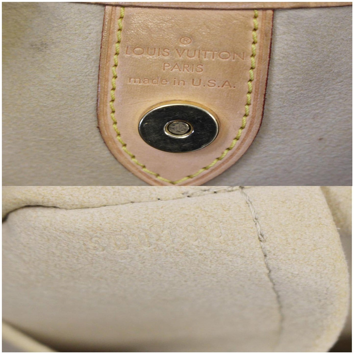 LOUIS VUITTON Galliera PM Monogram Canvas Shoulder Handbag Brown