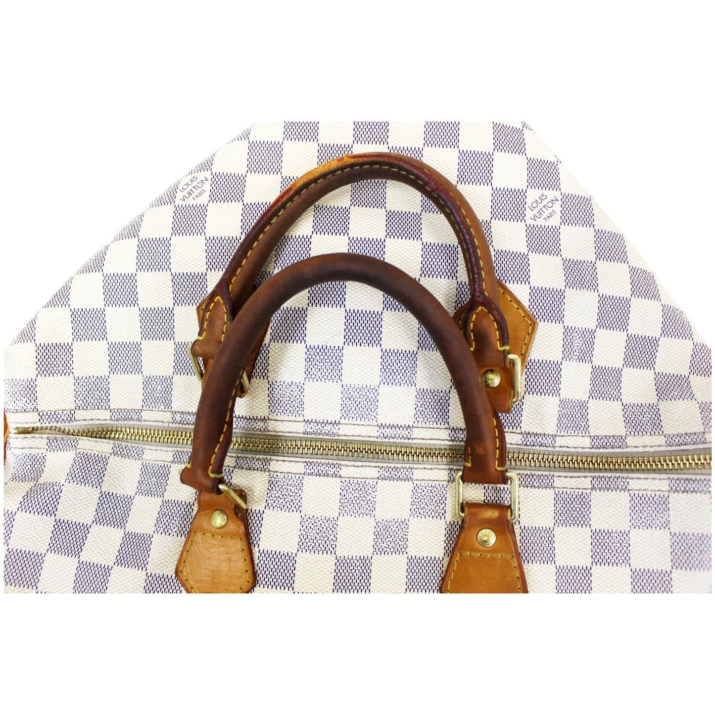 LOUIS VUITTON Speedy 35 Damier Azur Satchel Bag