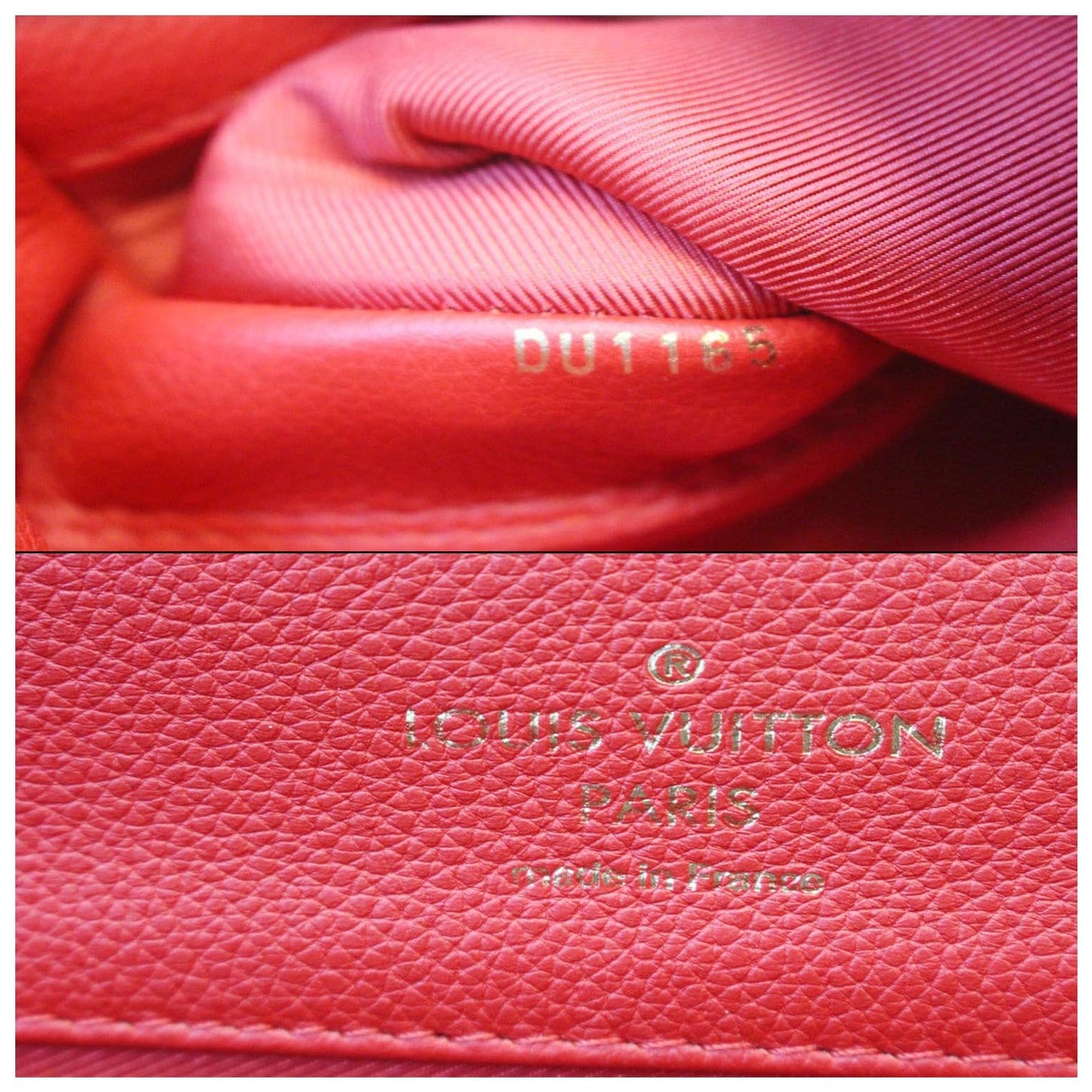 LOUIS VUITTON Lockme PM Calfskin Leather Shoulder Bag Rouge