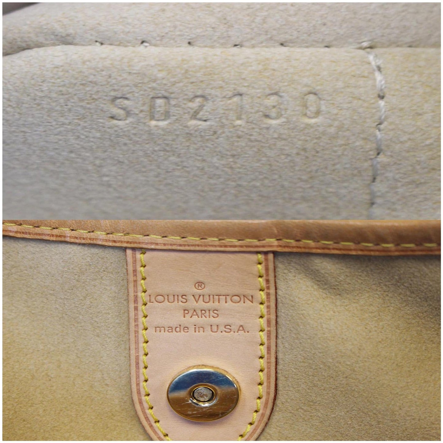 LOUIS VUITTON Galliera GM Damier Azur Shoulder Bag White