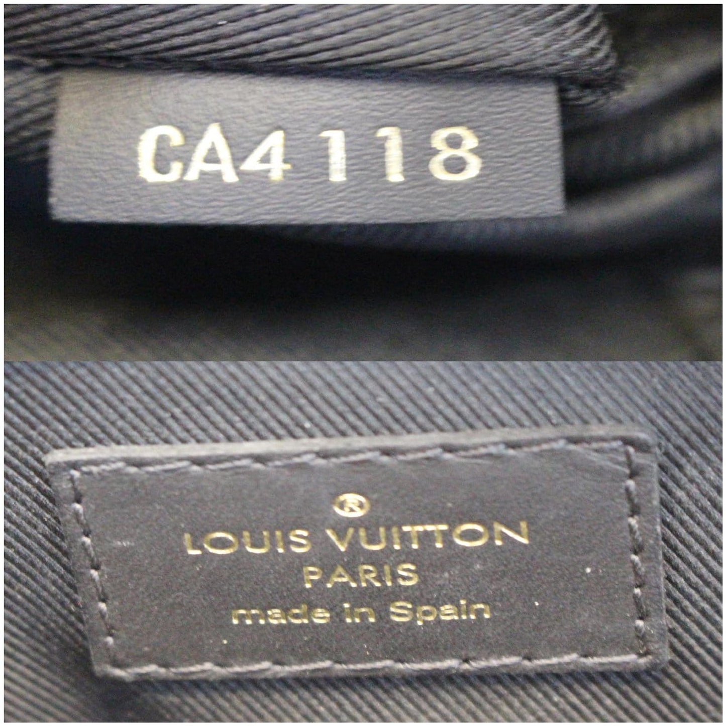 LOUIS VUITTON Saintonge Monogram Canvas Shoulder Bag Noir Black