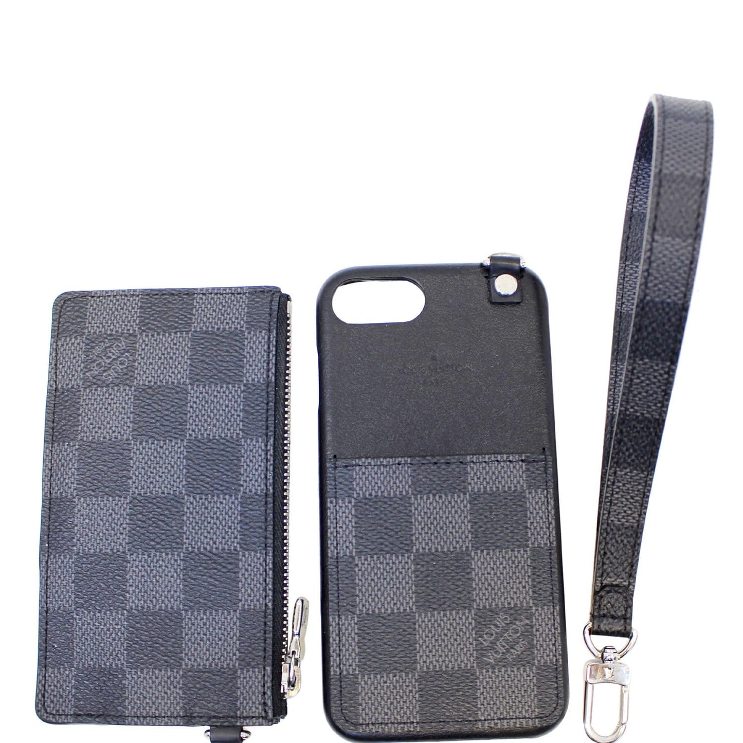 Louis Vuitton Damier Graphite Playphone Iphone 8 Cover w/ Coin Case - Last Call