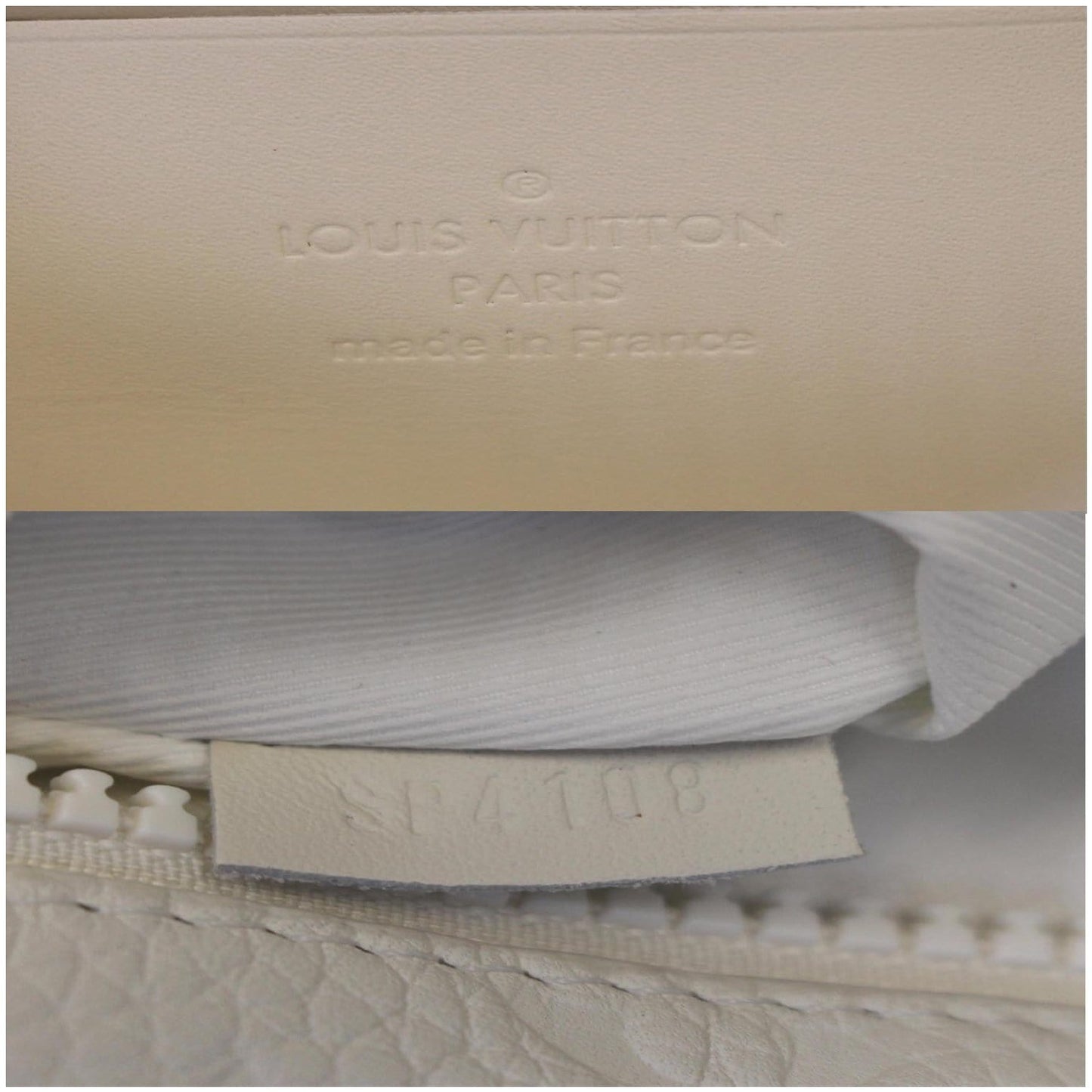 LOUIS VUITTON Pochette Volga Monogram Clutch Bag White