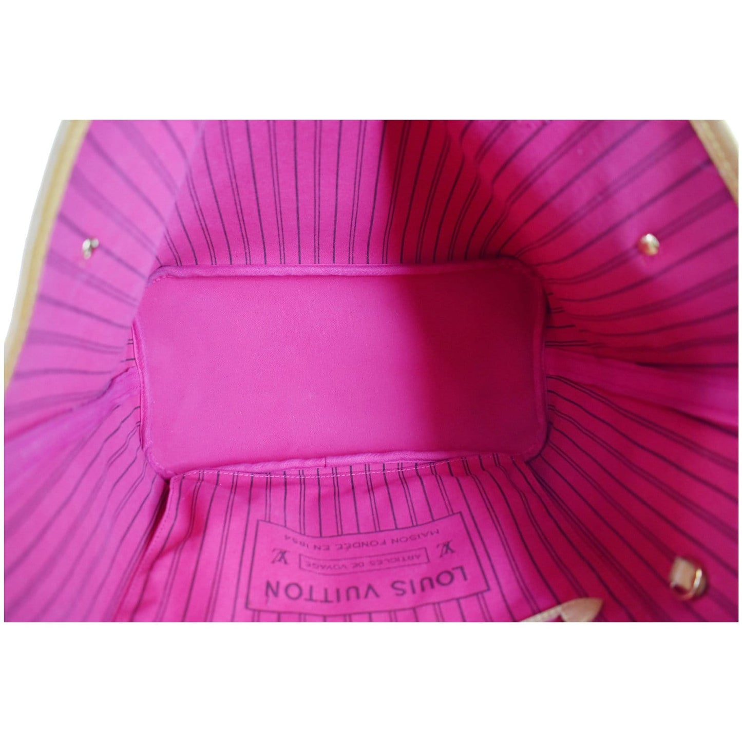 LOUIS VUITTON Bay Neverfull MM Monogram Canvas Tote Bag Fuchsia