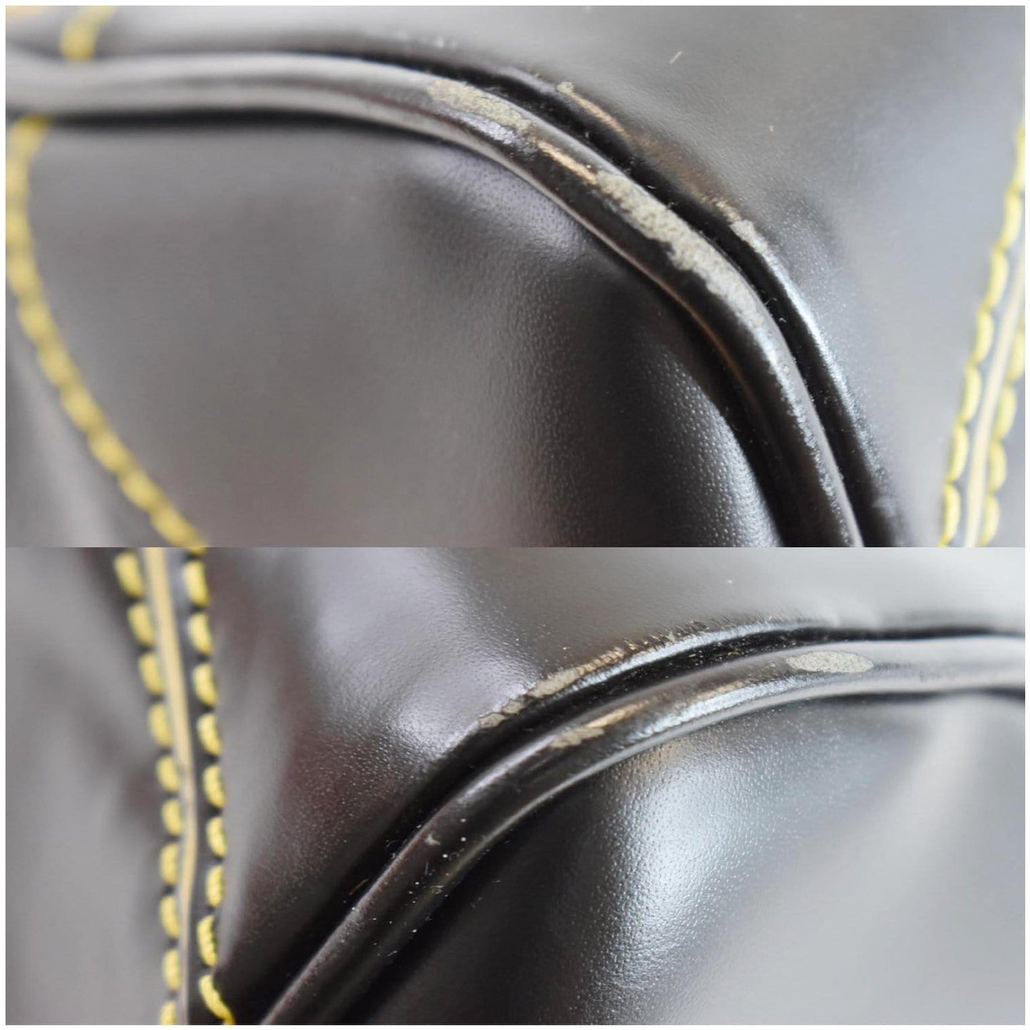 LOUIS VUITTON Le Radieux Suhali Leather Satchel Bag Black