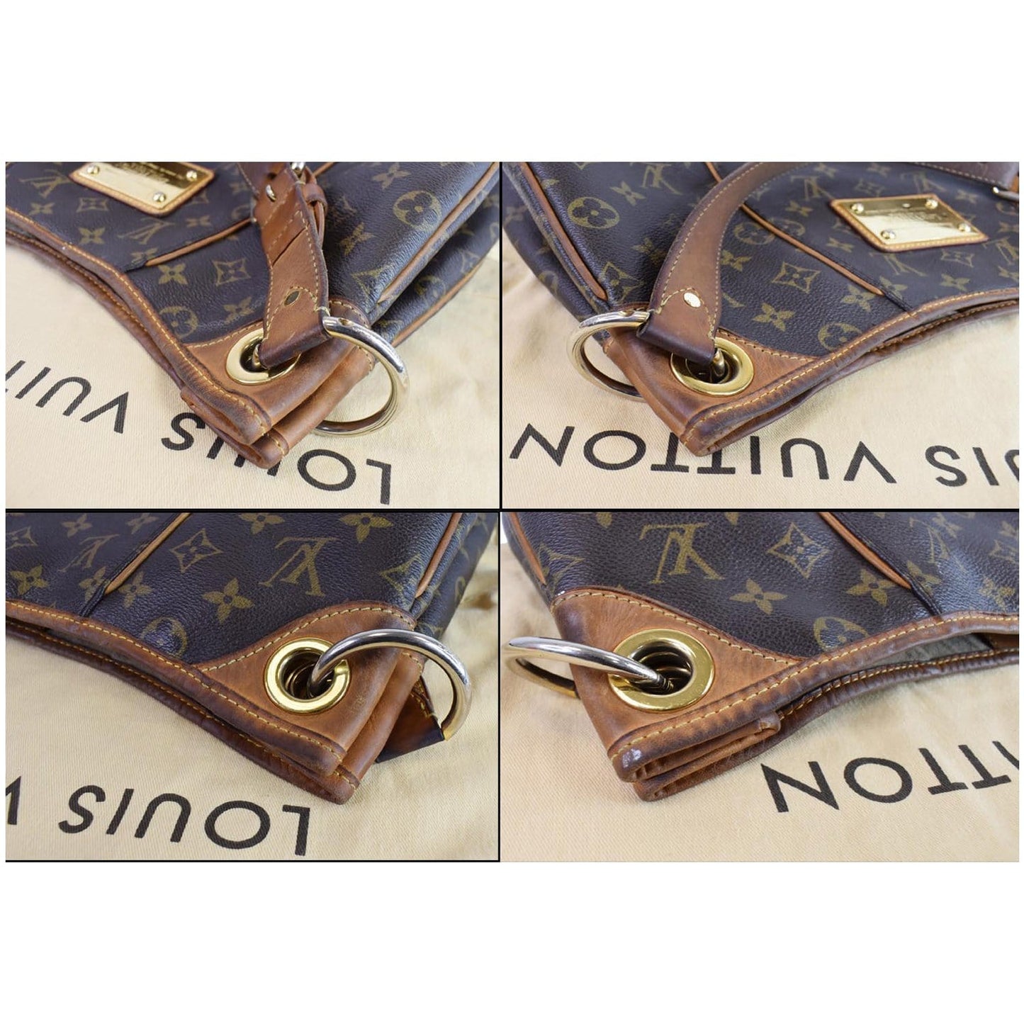 LOUIS VUITTON Galliera PM Monogram Canvas Shoulder Bag Brown