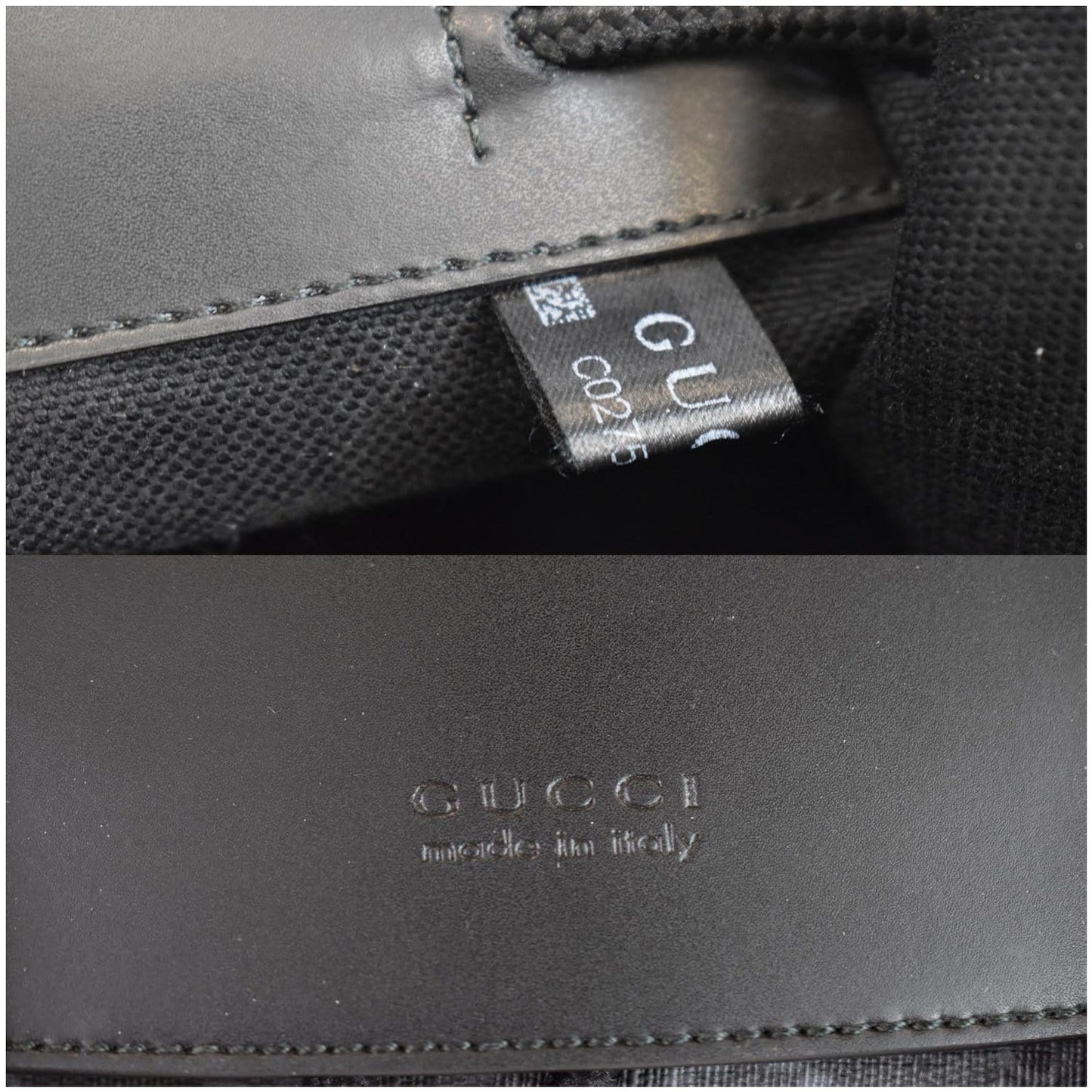 GUCCI GG Supreme Microfiber Backpack Bag 495563 Black