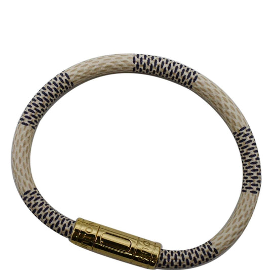 LOUIS VUITTON Keep It Damier Canvas Bracelet White