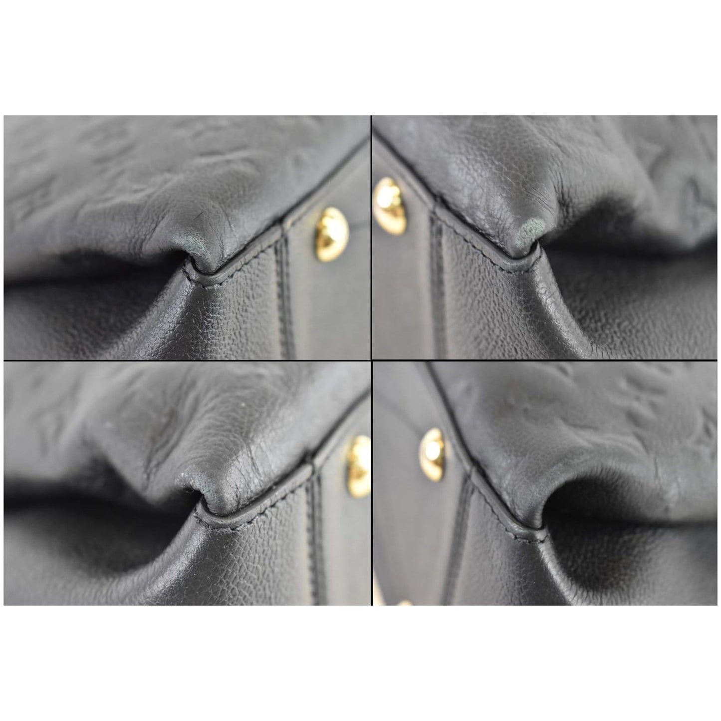 LOUIS VUITTON Surene MM Empreinte Leather Shoulder Bag Black