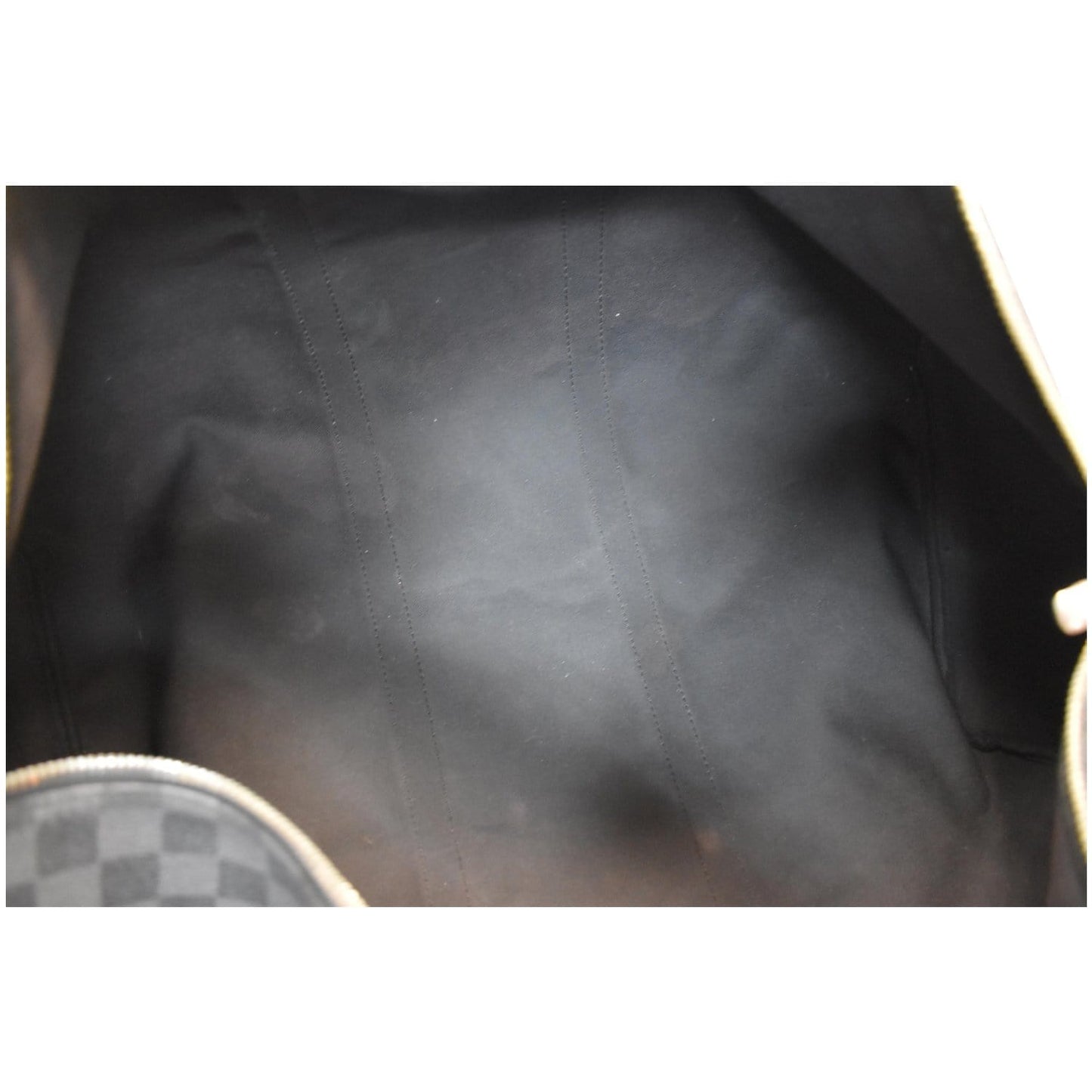 LOUIS VUITTON Keepall Bandouliere 55 Damier Graphite Travel Bag Black
