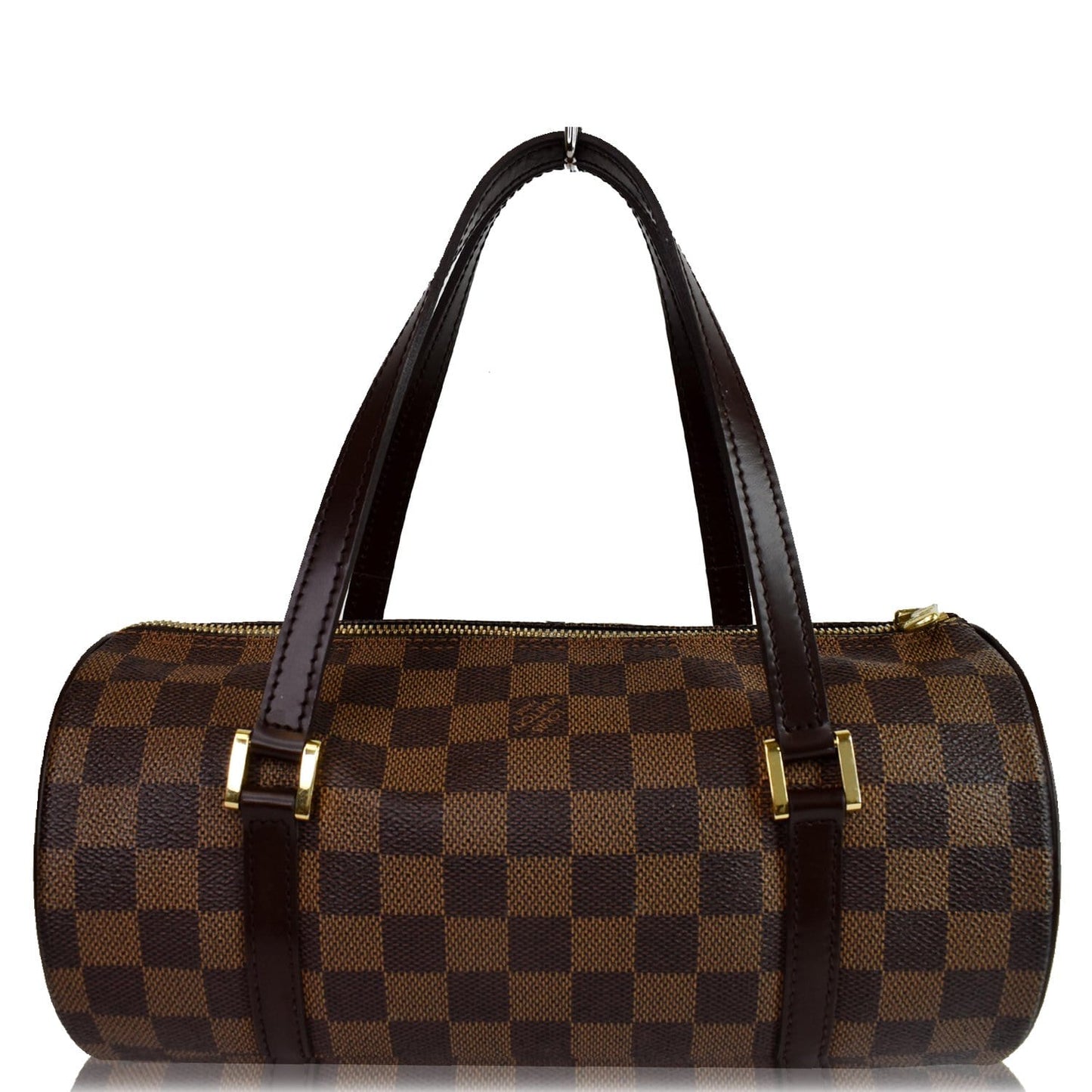 LOUIS VUITTON Papillon Damier Ebene Shoulder Bag Brown