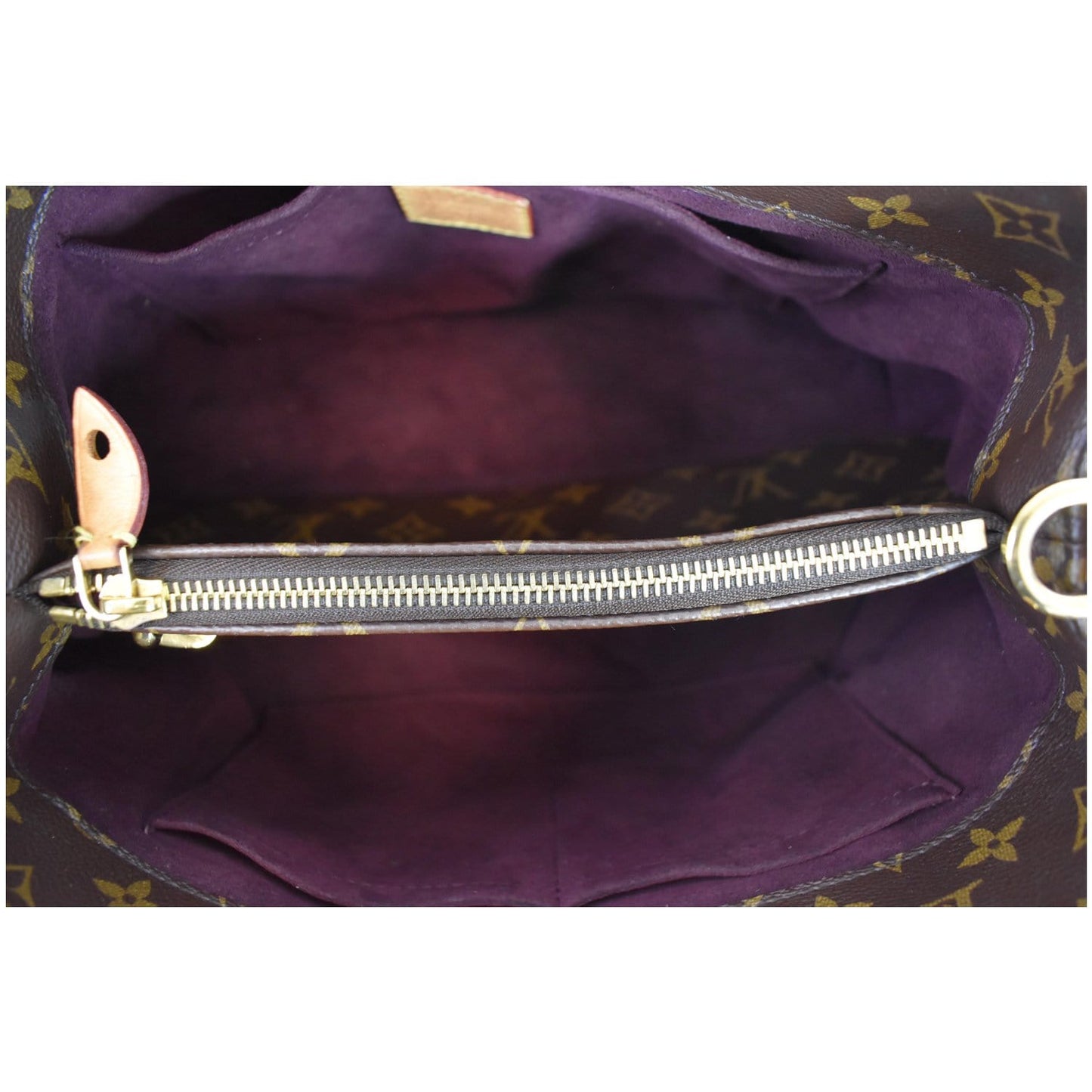 LOUIS VUITTON Montaigne MM Monogram Canvas Shoulder Bag Brown