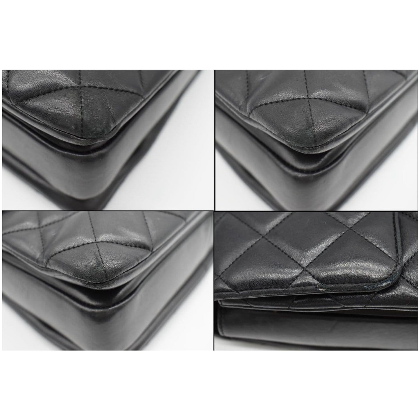CHANEL Trendy CC Large Flap Quilted Lambskin Leather Shoulder Bag Black