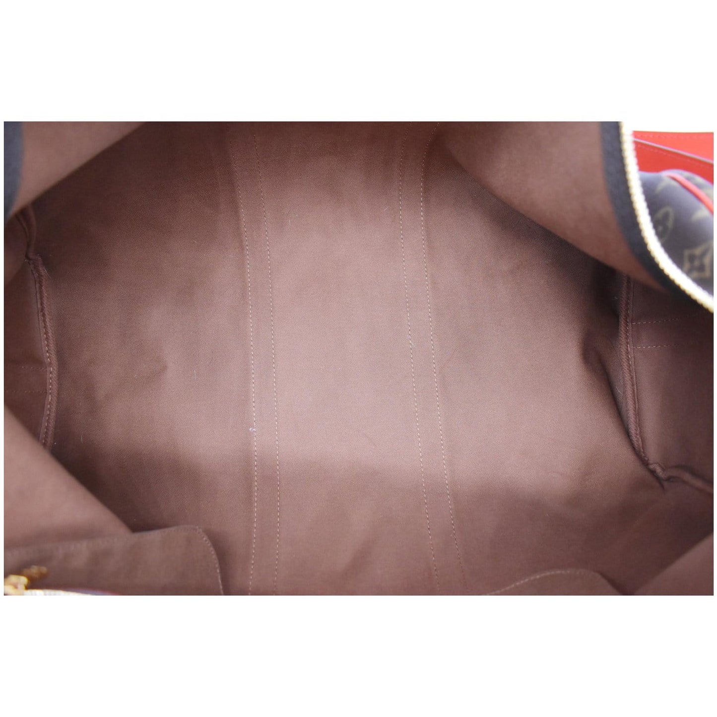 LOUIS VUITTON Keepall 50 Bandouliere Monogram Travel Bag Coquelicot