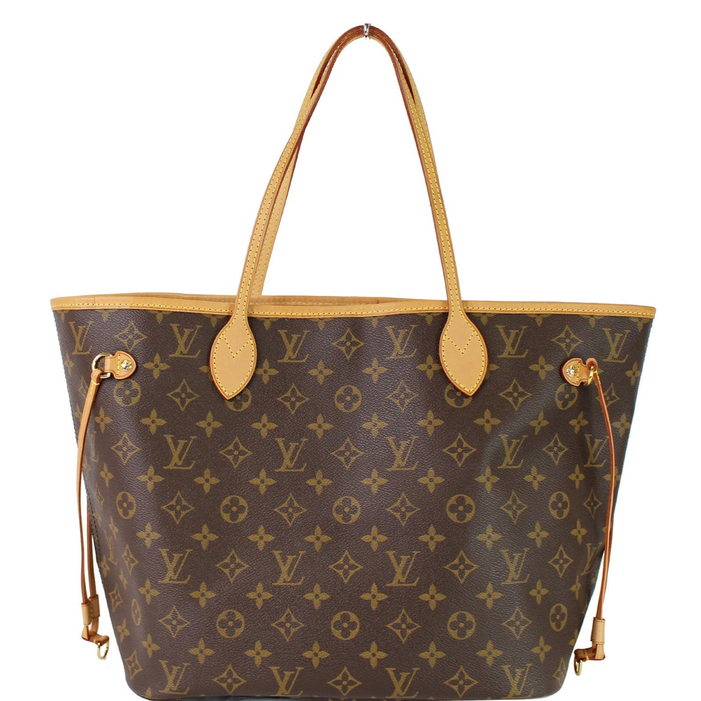 LOUIS VUITTON Neverfull MM Monogram Canvas Tote Shoulder Bag Brown