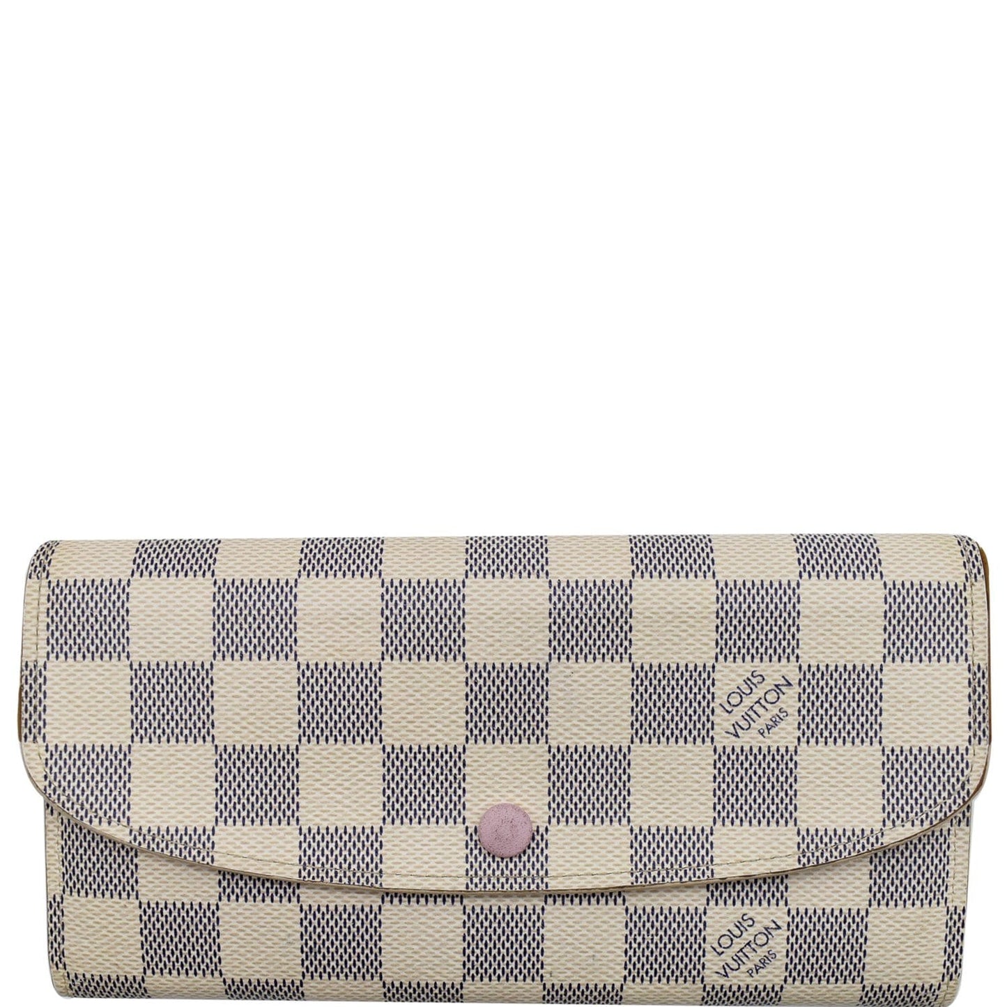 LOUIS VUITTON Emilie Damier Azur Wallet Rose Ballerine