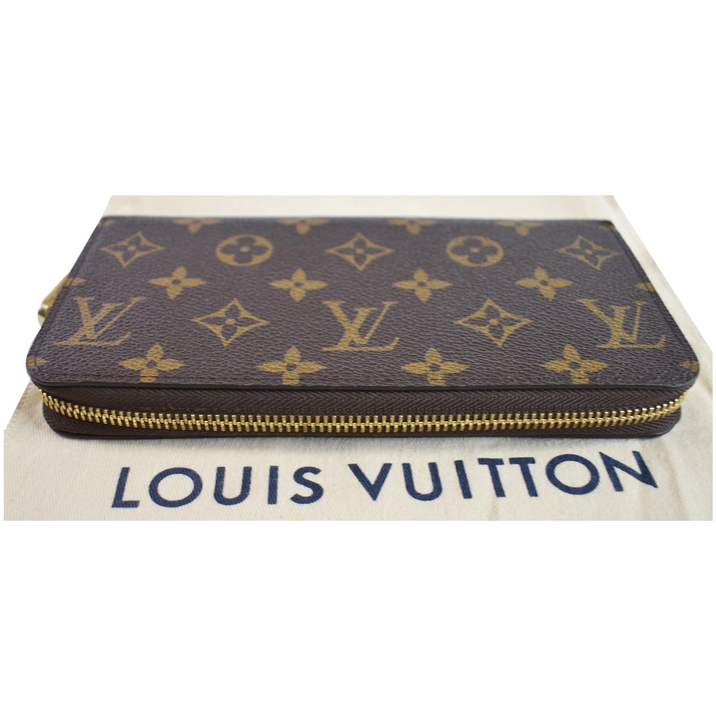 LOUIS VUITTON Monogram Canvas Zippy Long Wallet Brown