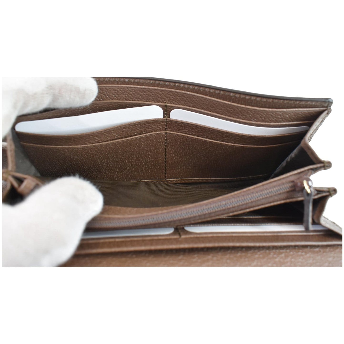 Gucci Ophidia GG Continental Supreme Canvas Wallet Beige 523153