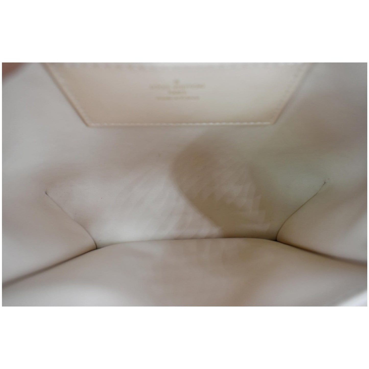 LOUIS VUITTON Rose Des Vents PM Grained Leather Top Handle Crossbody Bag Creme