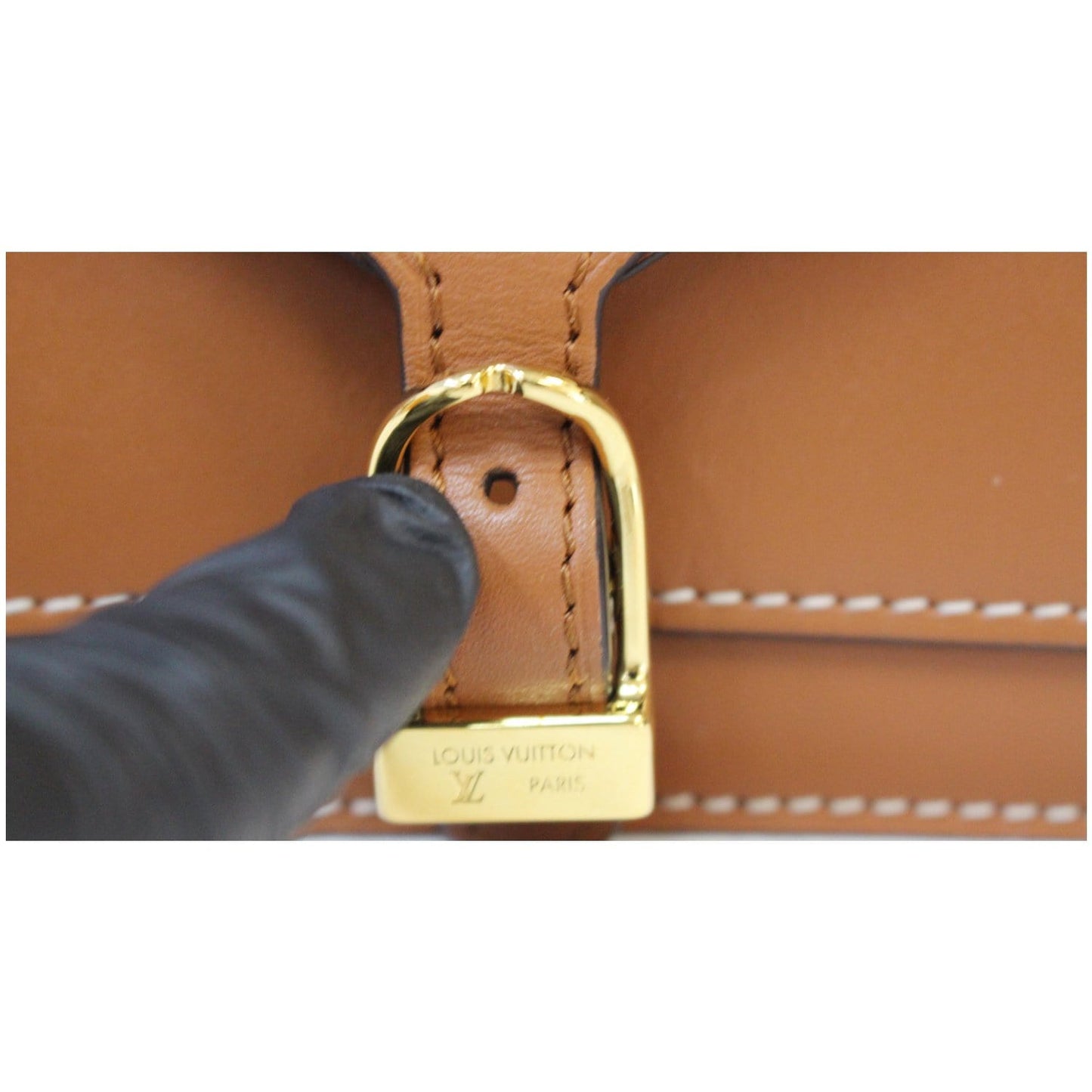 LOUIS VUITTON Biface Calfskin Monogram Canvas Shoulder Bag Brown