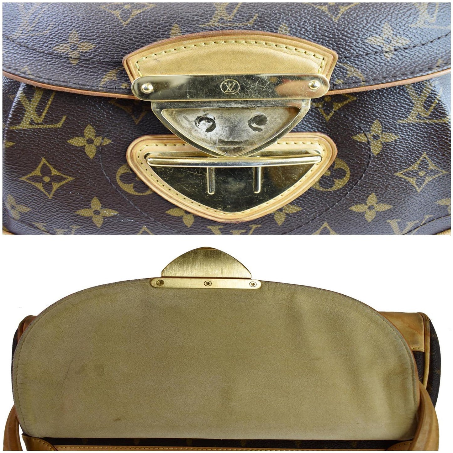 LOUIS VUITTON Beverly MM Monogram Canvas Shoulder Bag Brown
