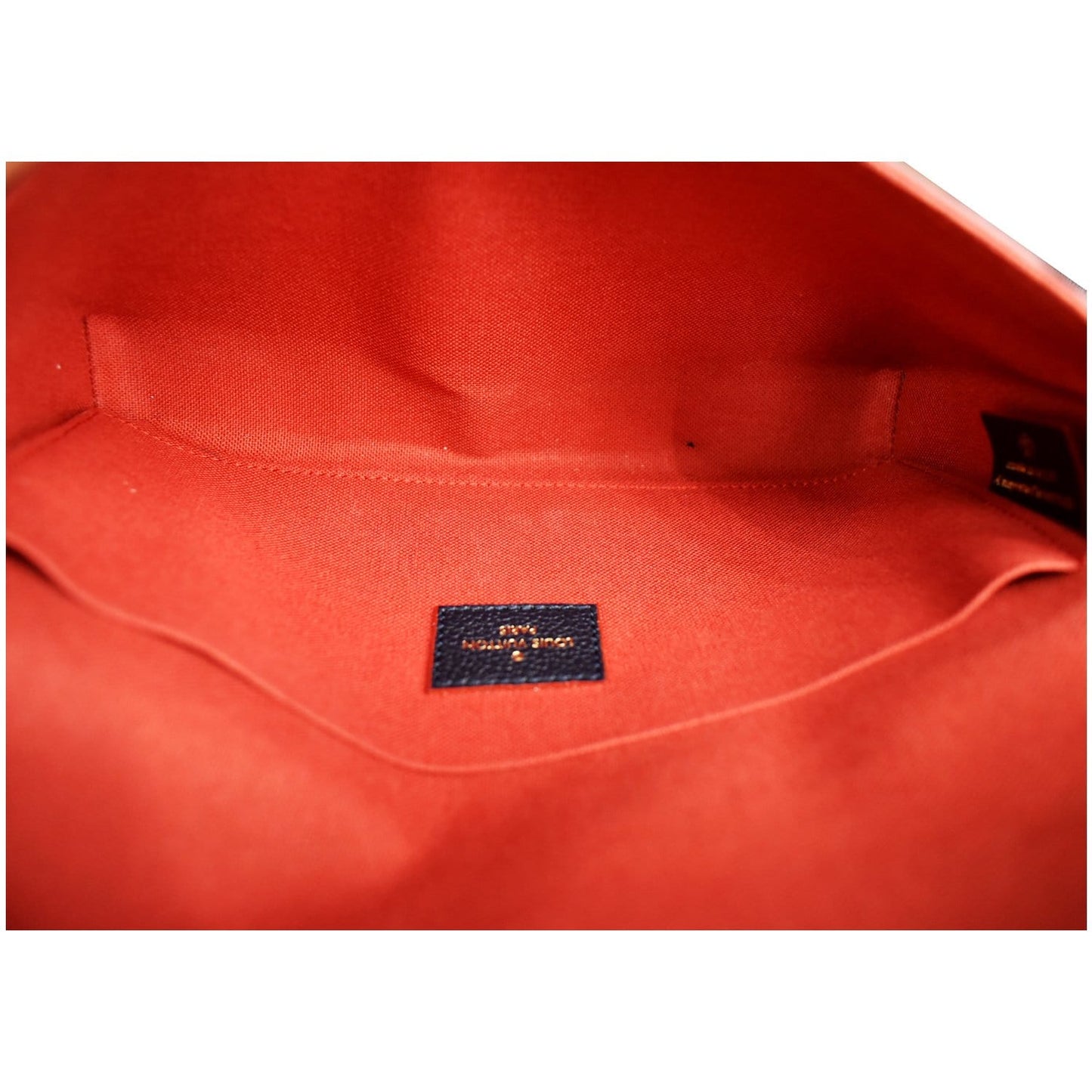 LOUIS VUITTON Felicie Pochette Monogram Empreinte Chain Wallet Navy Blue
