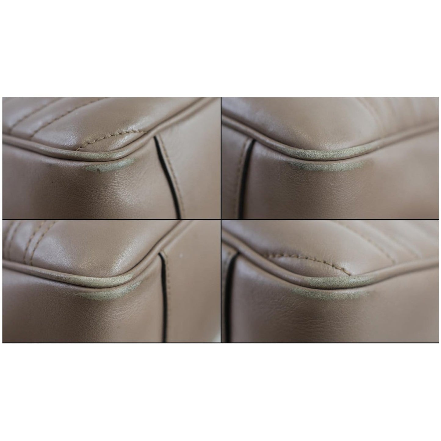 GUCCI Large GG Marmont Calfskin Matelasse Shoulder Bag Nude 498090