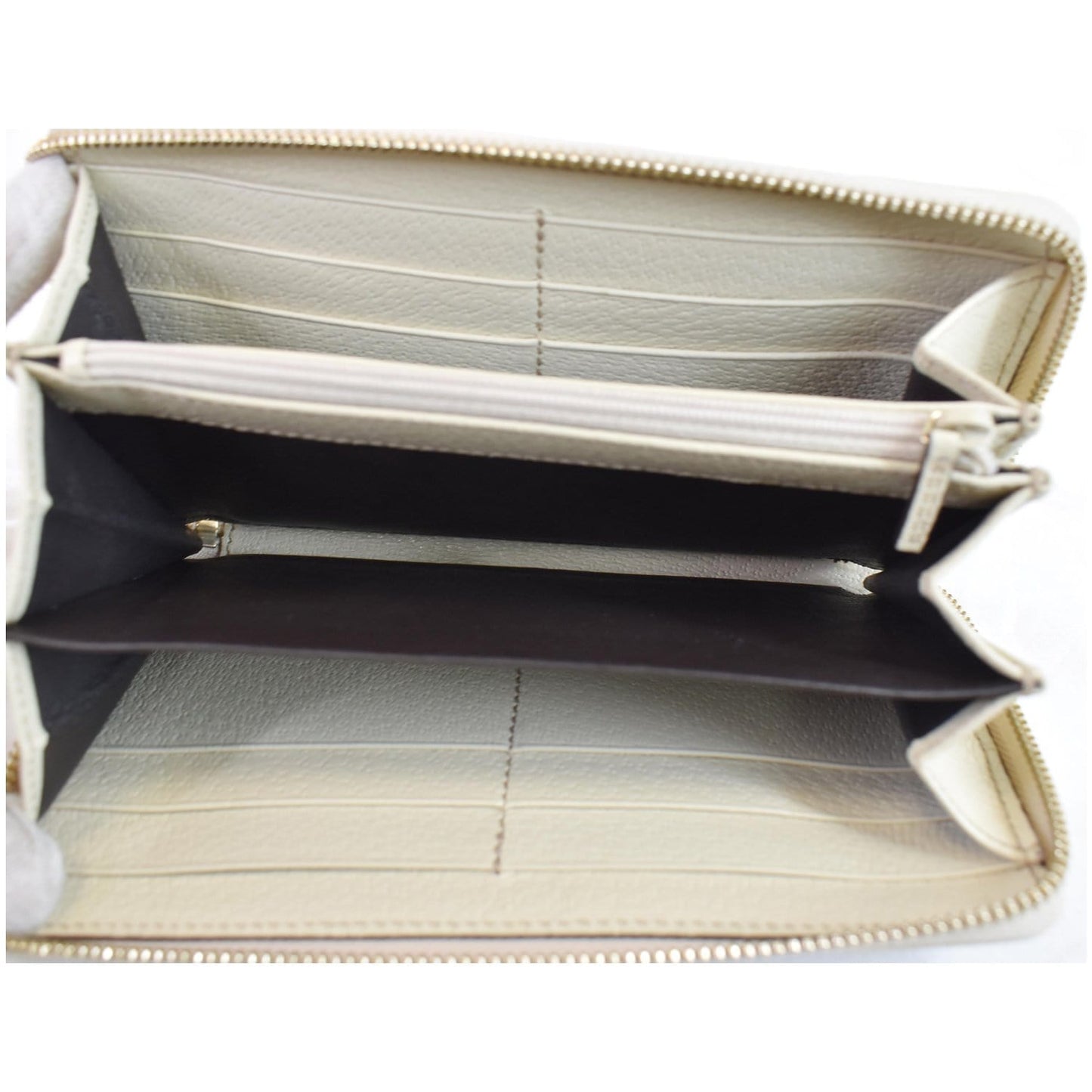 GUCCI Zip Around GG Canvas Long Wallet Beige 307980
