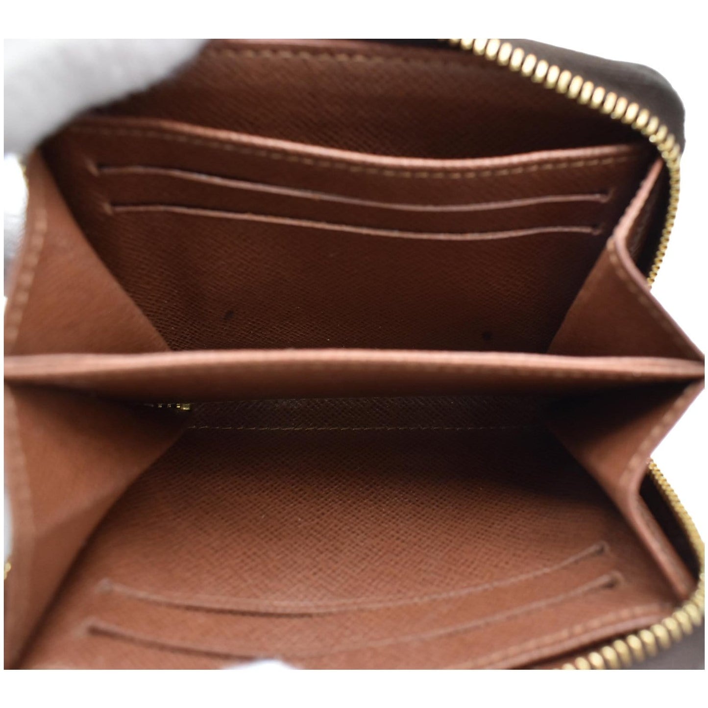 LOUIS VUITTON Monogram Canvas Zippy Coin Purse Brown