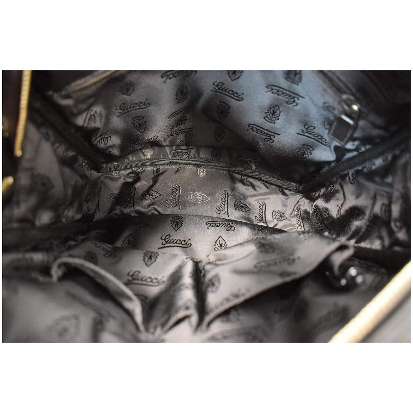 GUCCI Guccissima Leather Messenger Bag Black 201448