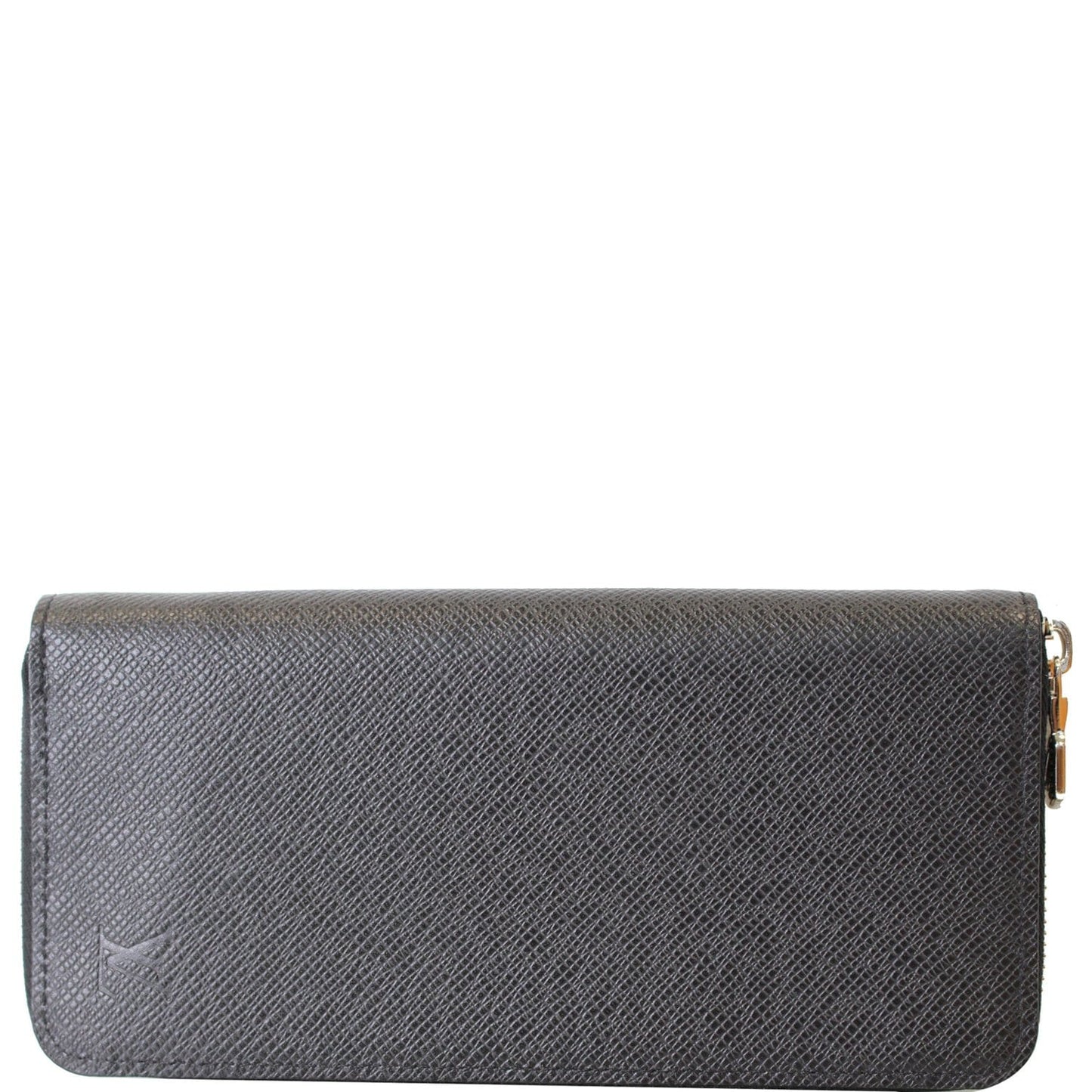 LOUIS VUITTON Zippy Vertical Taiga Long Wallet Black
