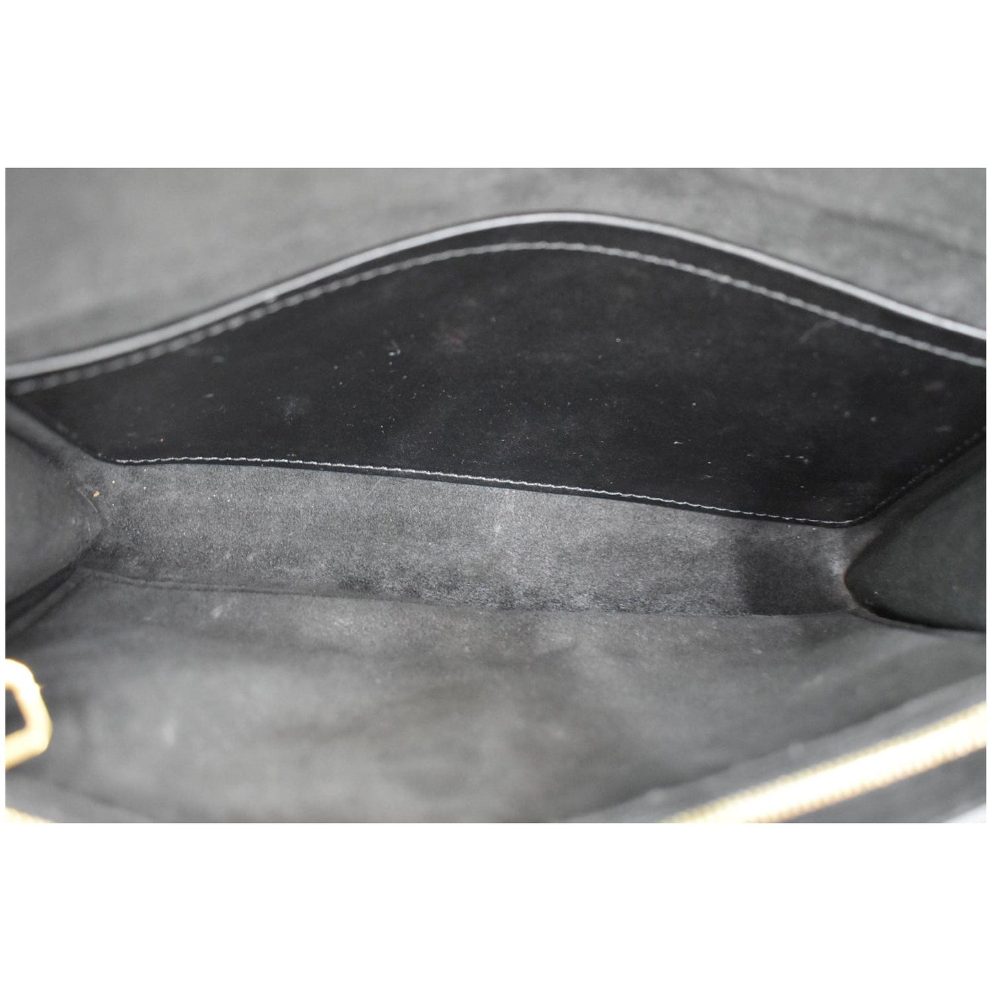 LOUIS VUITTON Chain Louise GM Calfskin Leather Shoulder Bag Black