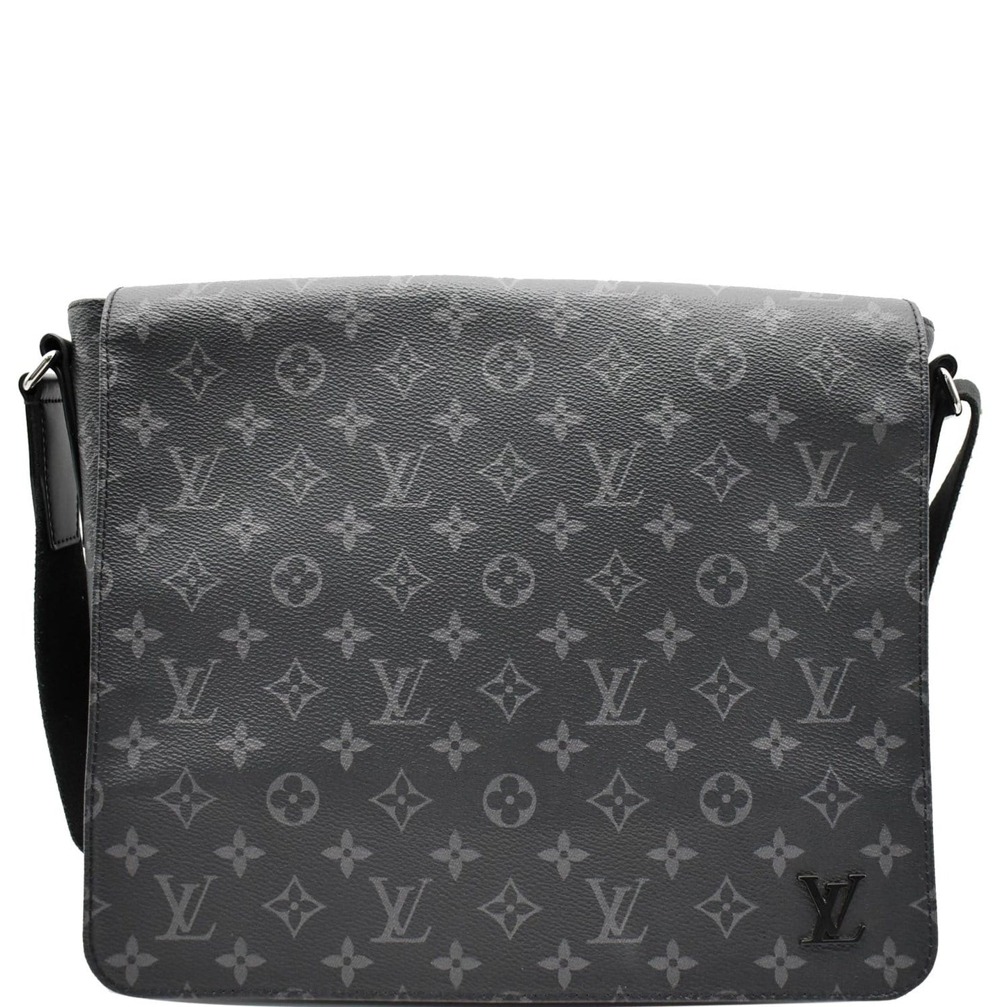 LOUIS VUITTON District MM Monogram Eclipse Messenger Bag Black