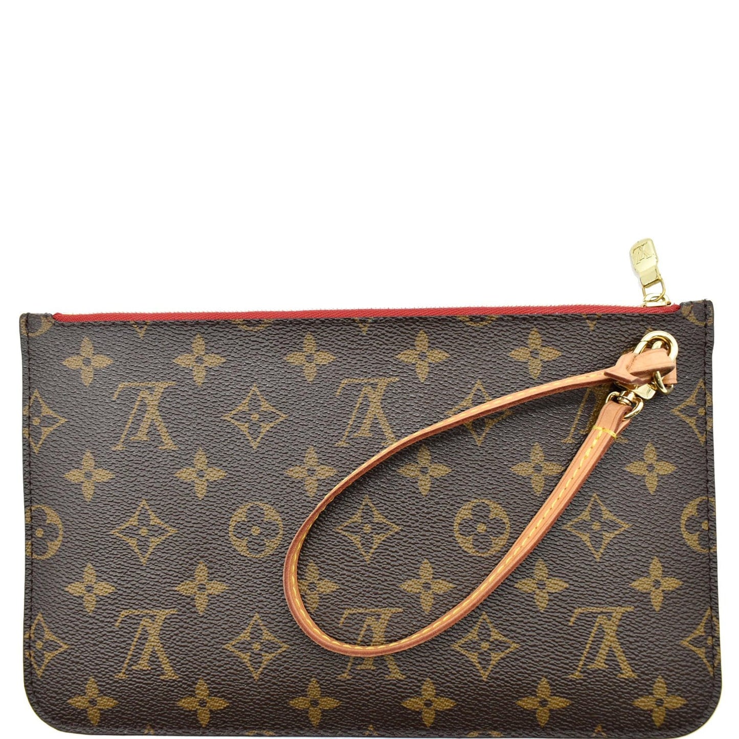 LOUIS VUITTON Pochette Wristlet Monogram Canvas Neverfull MM Brown