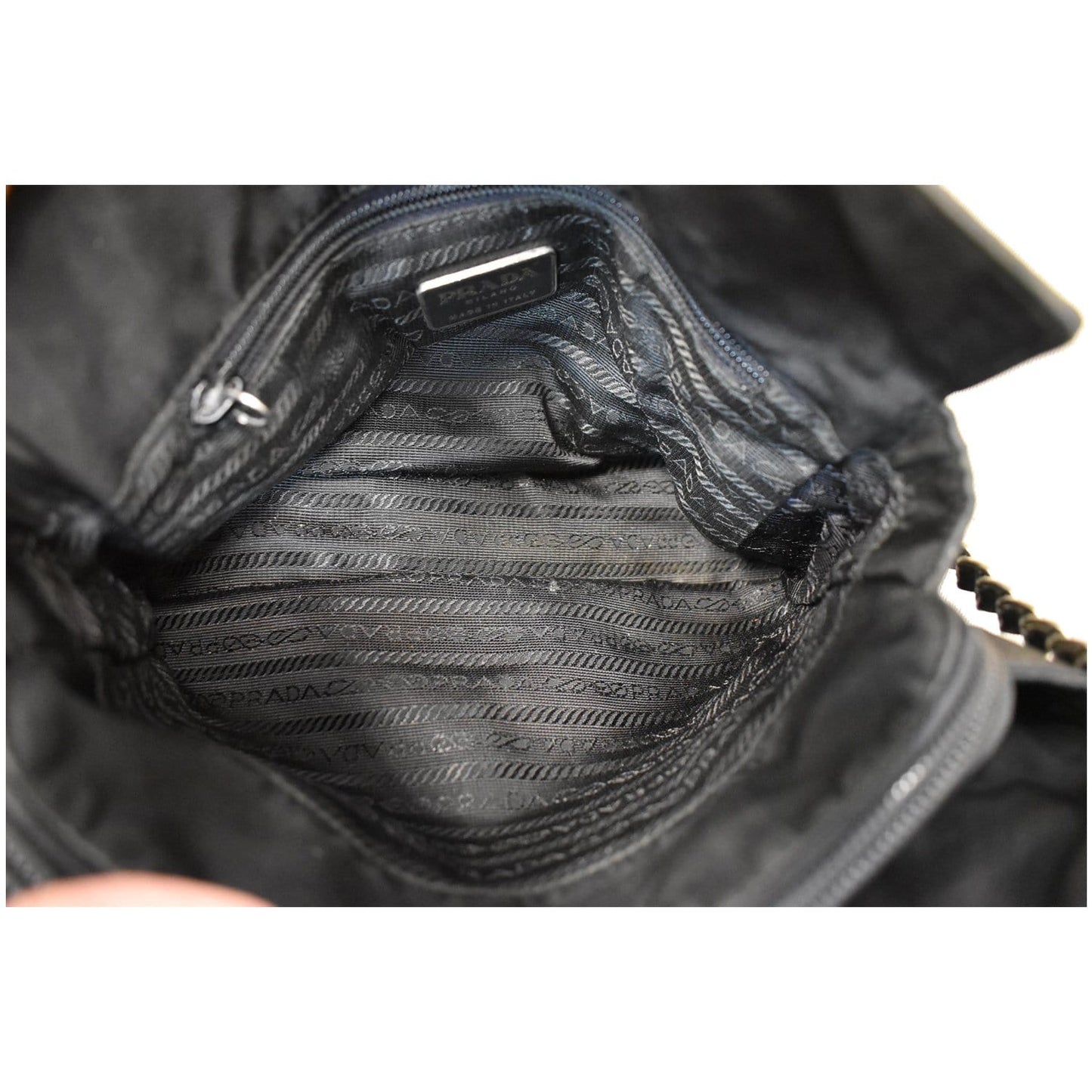 PRADA Tessuto Nylon Tote Shoulder Bag Black