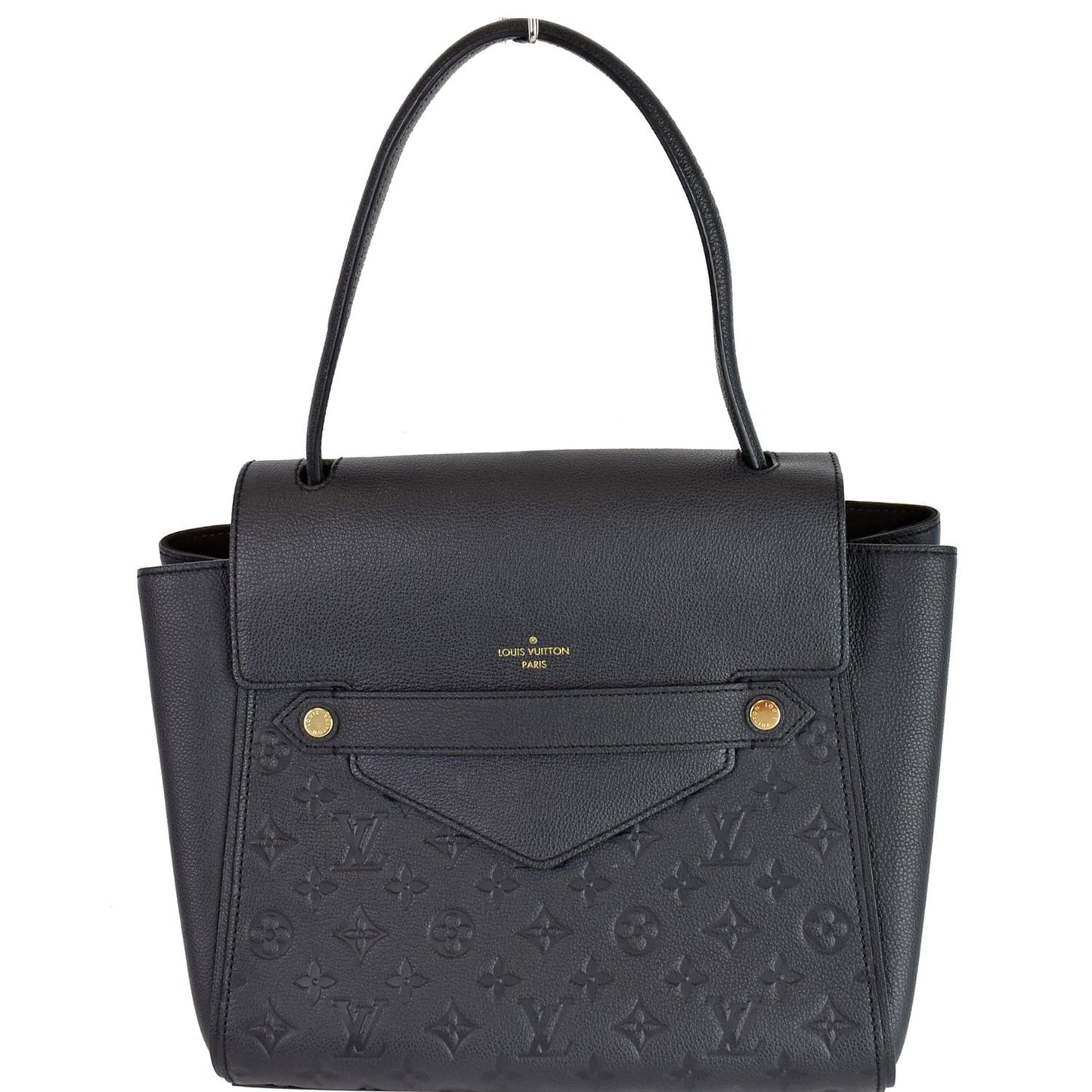 LOUIS VUITTON Trocadero Monogram Empreinte Leather Shoulder Bag Black