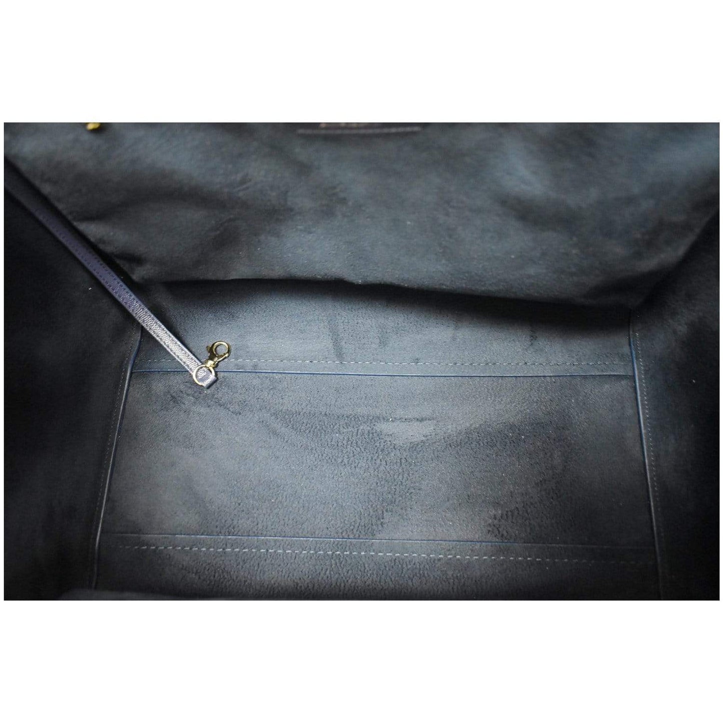 CHANEL Deauville Studded Caviar Tote Shoulder Bag Blue