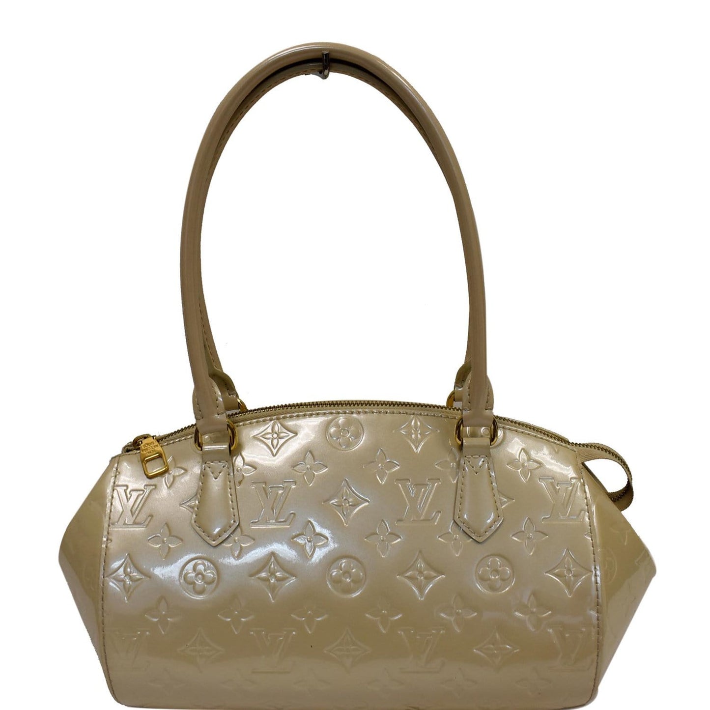 Louis Vuitton Sherwood PM Blanc Corail Monogram Vernis Shoulder Bag Bronze