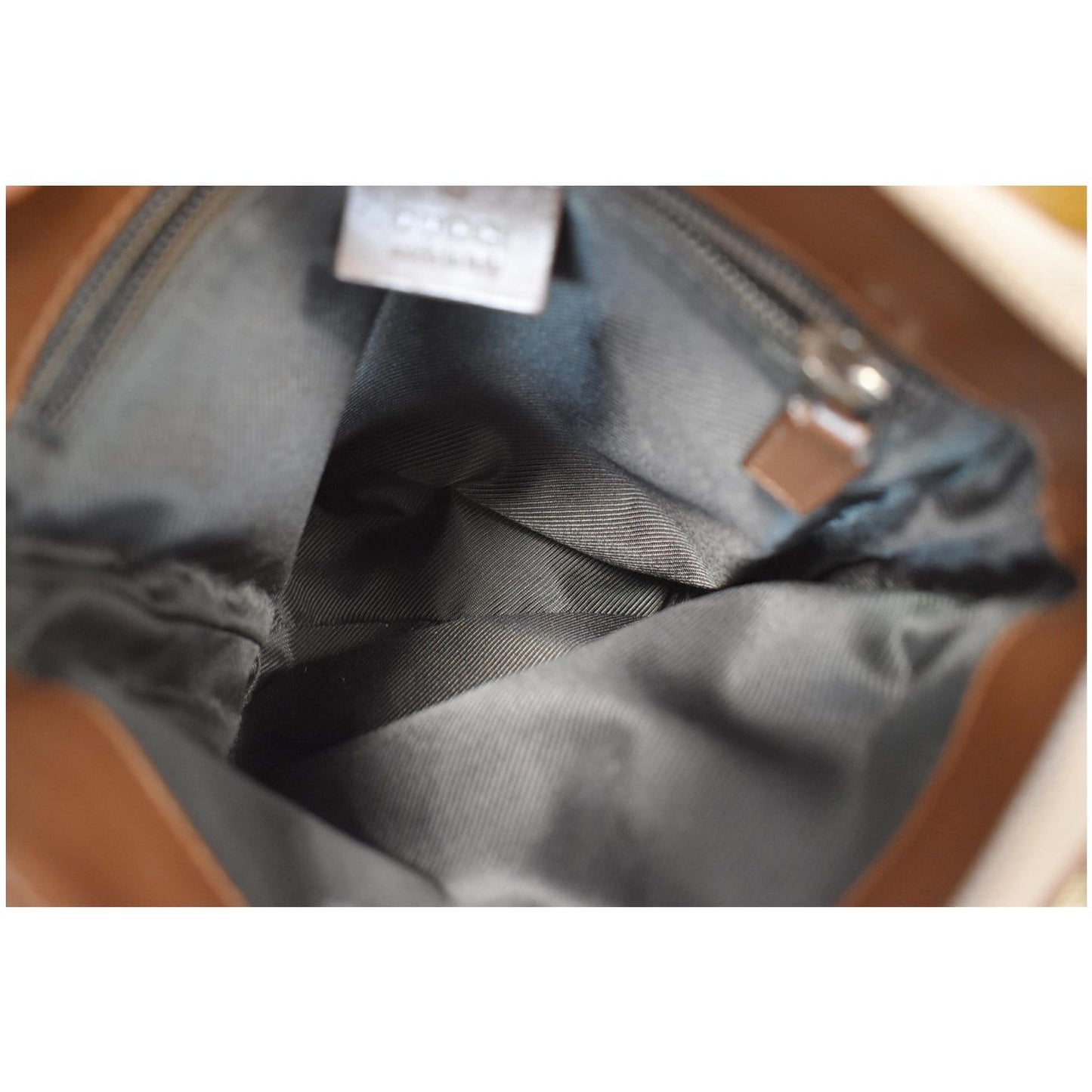 GUCCI Monogram Canvas Small Messenger Bag Brown 92646