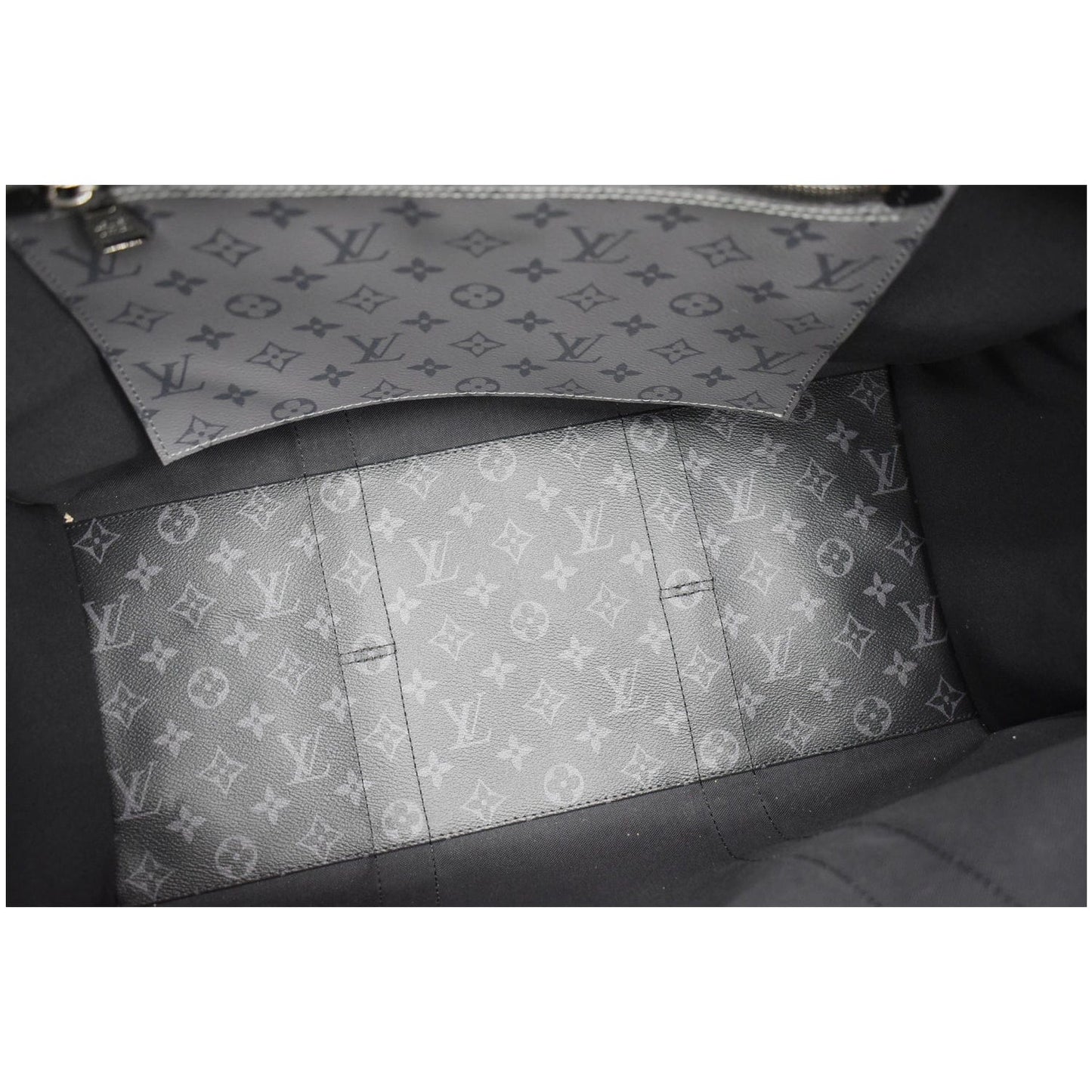 LOUIS VUITTON Cabas Zippe GM Monogram Eclipse Tote Bag Black