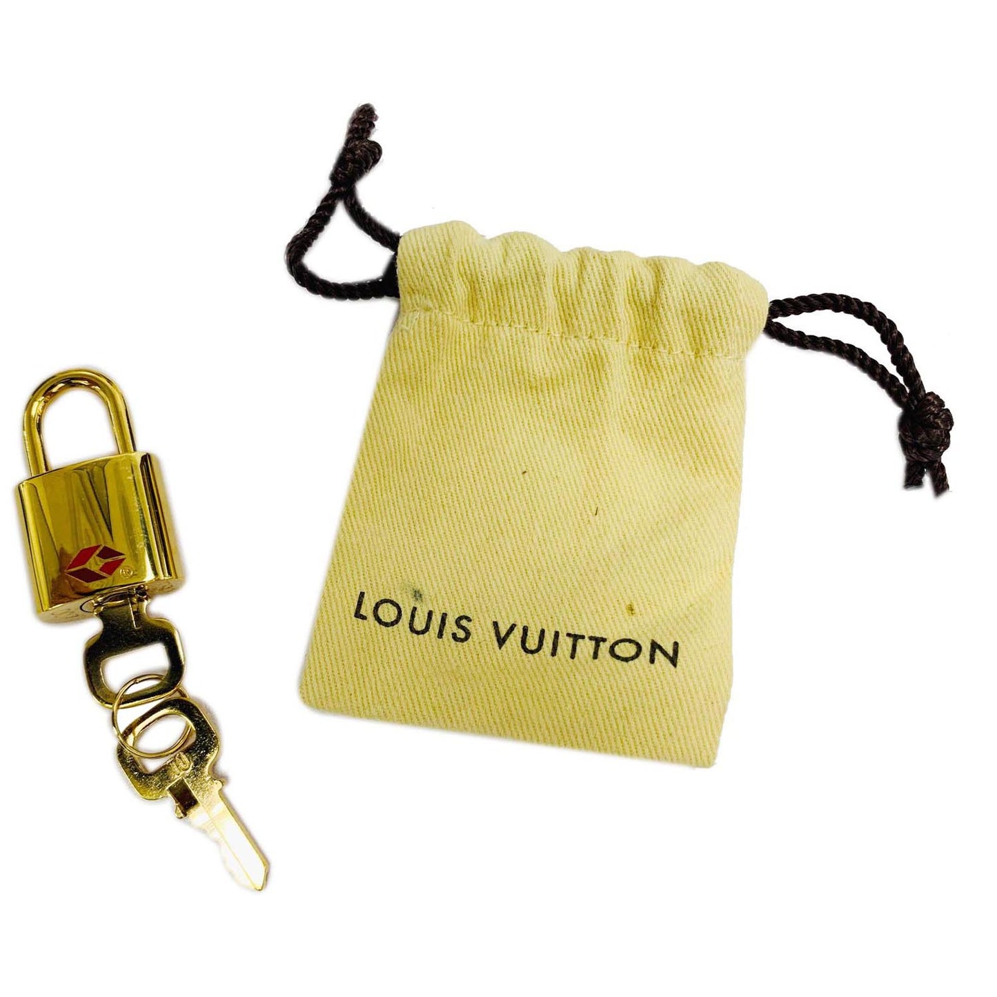 LOUIS VUITTON TSA Lock and Key Set Gold Number 007
